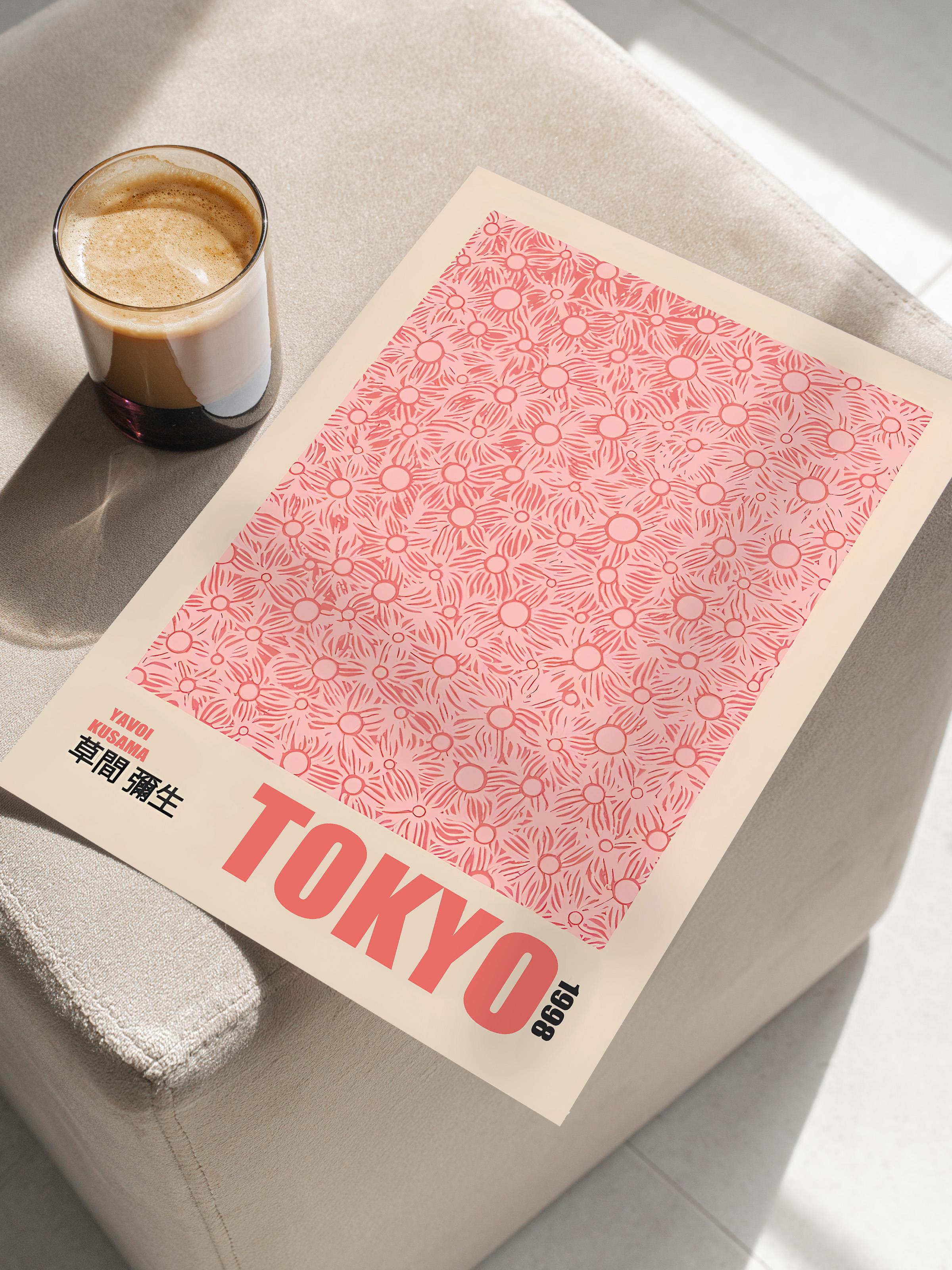 Çerçevesiz Poster, HD Kalite Duvar Posteri,Comfort Serisi, Yayoi Kusama - Tokyo Poster, NO:108719