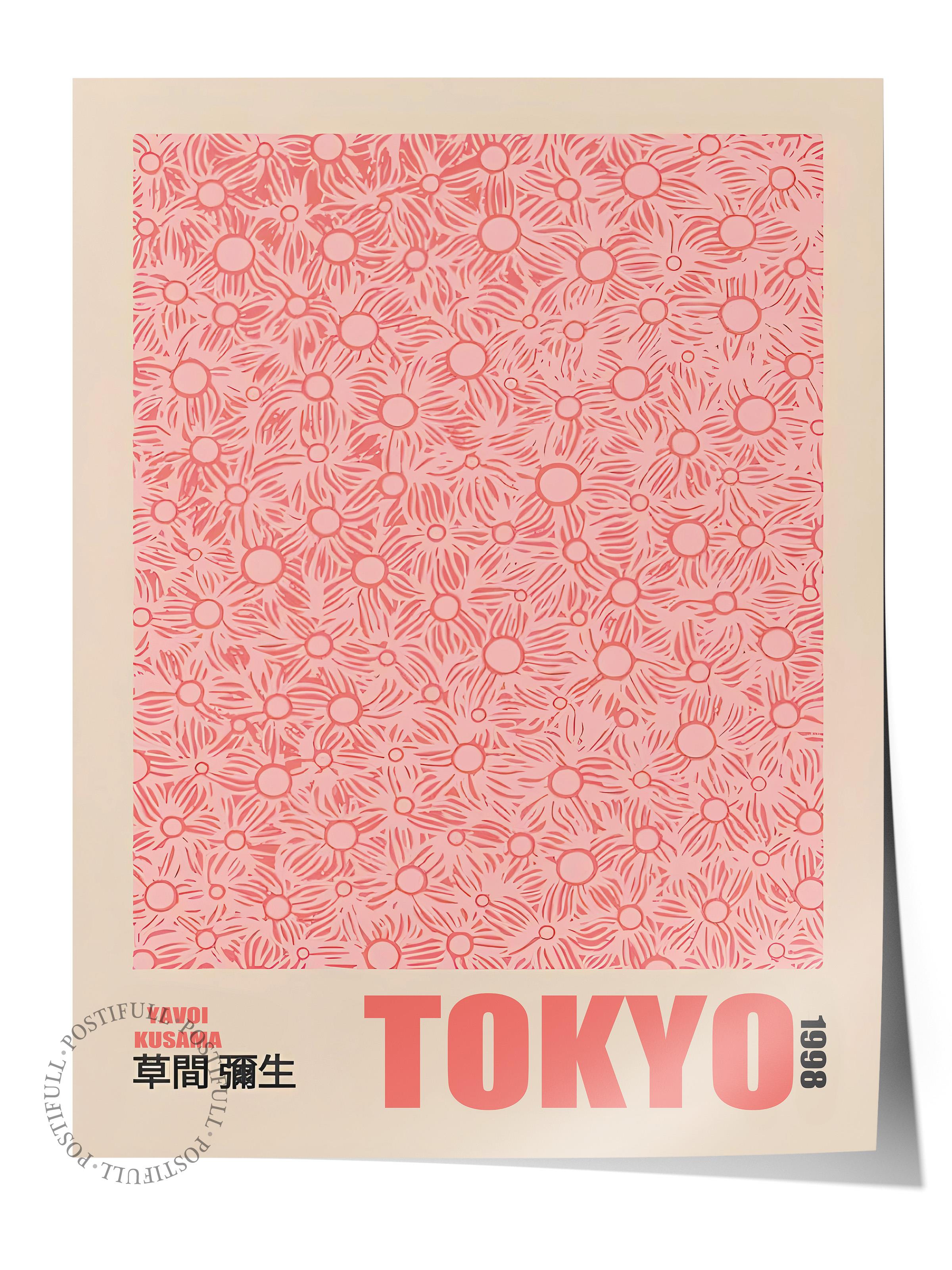 Çerçevesiz Poster, HD Kalite Duvar Posteri,Comfort Serisi, Yayoi Kusama - Tokyo Poster, NO:108719