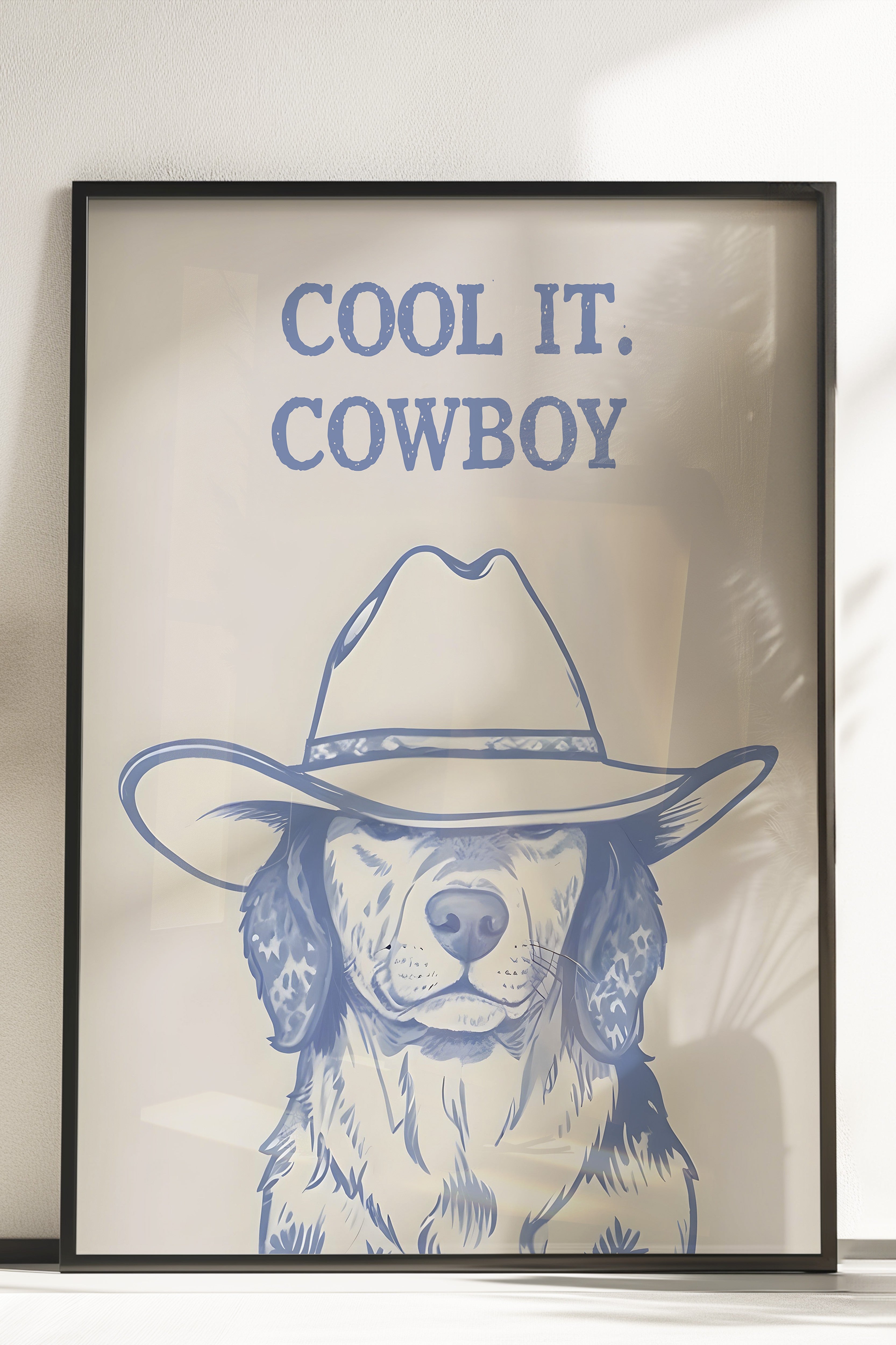 Çerçevesiz Poster, Cool it Cowboy , Comfort Serisi Duvar Posteri, NO:108930