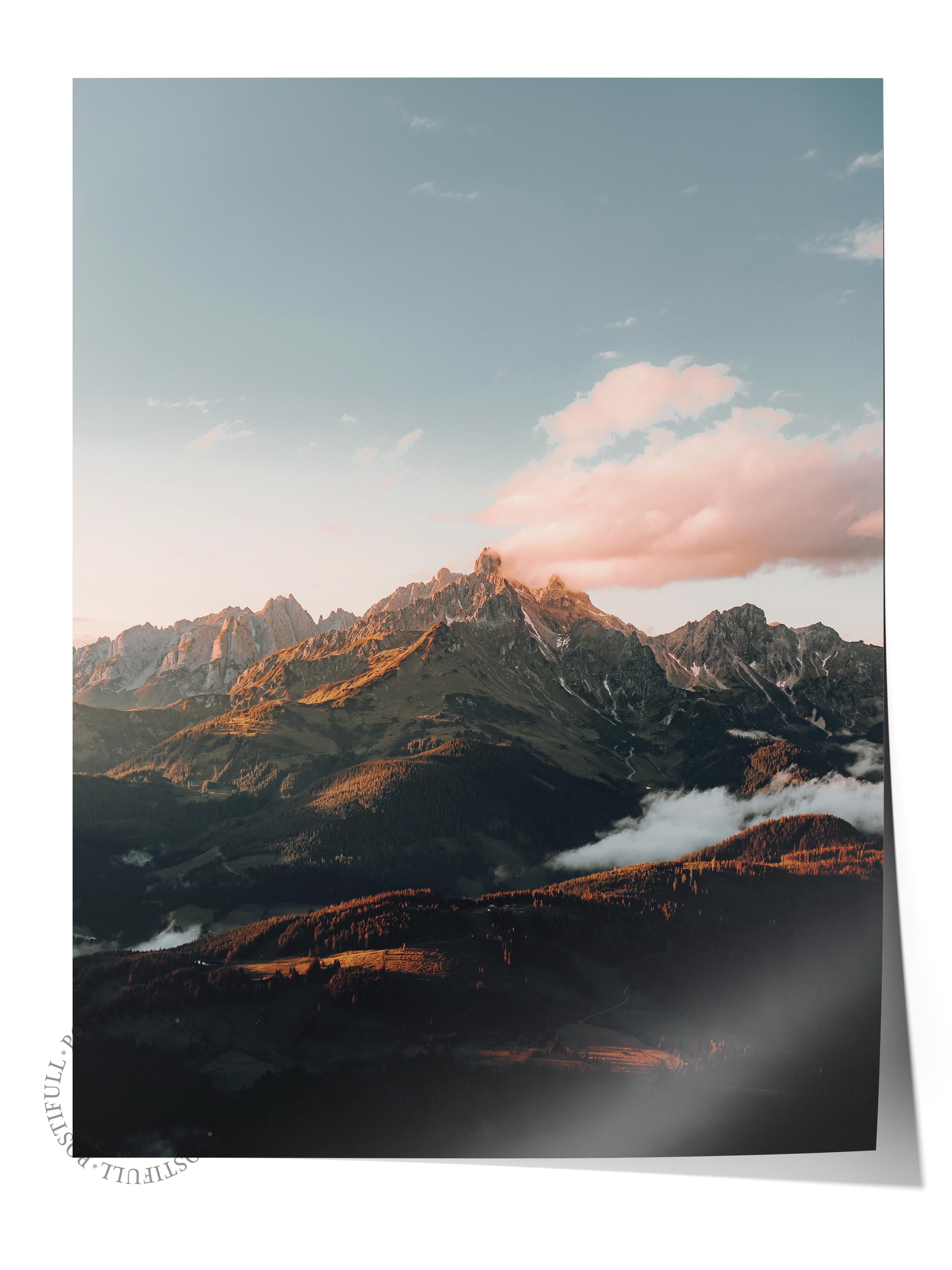 Çerçevesiz Poster Dağ No:30, Fotoğraf Baskısı, Salon, Mutfak, Oturma Odası, Hol Duvar Dekoru Poster