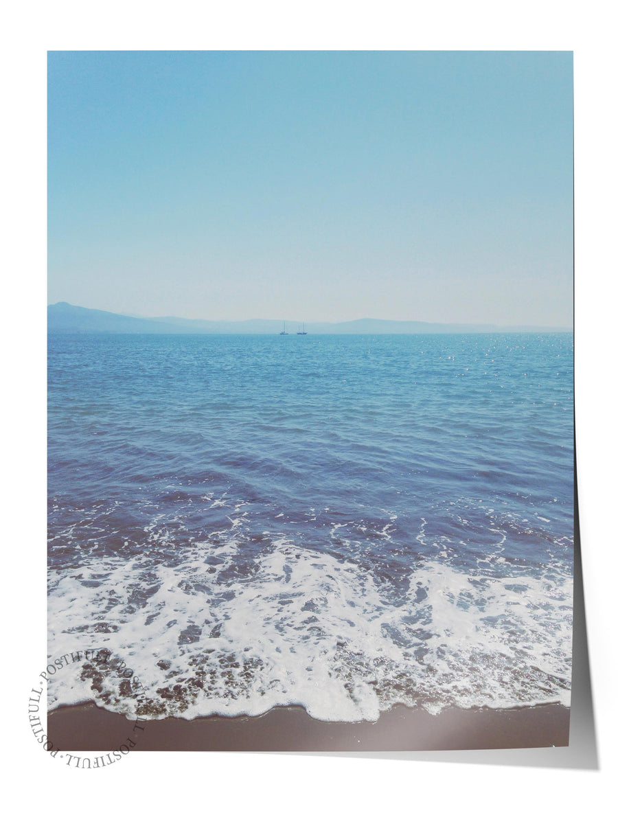 Farklı Tonlarda Deniz Manzarası Fotoğraf Çerçevesiz Poster