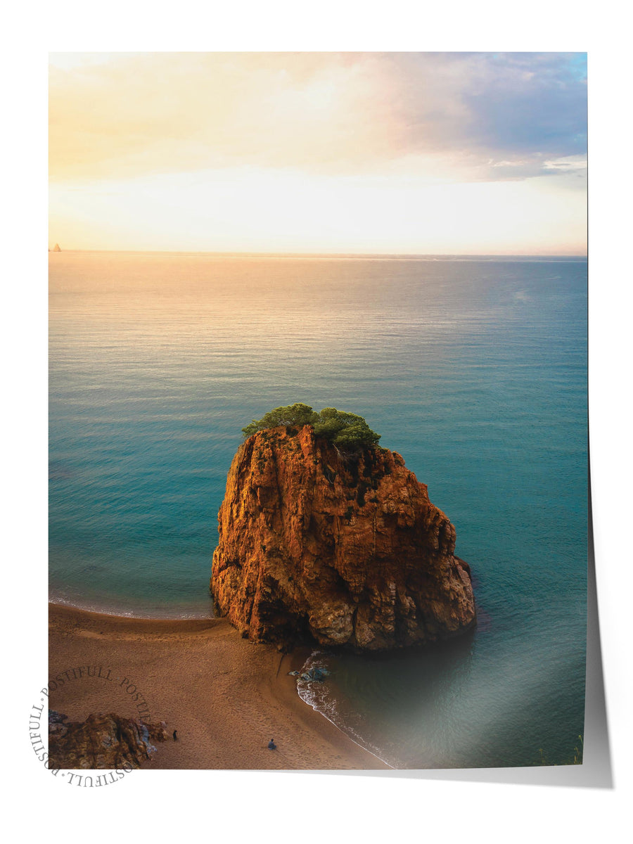 Deniz Manzaralı Kayalık Fotoğraf Çerçevesiz Poster