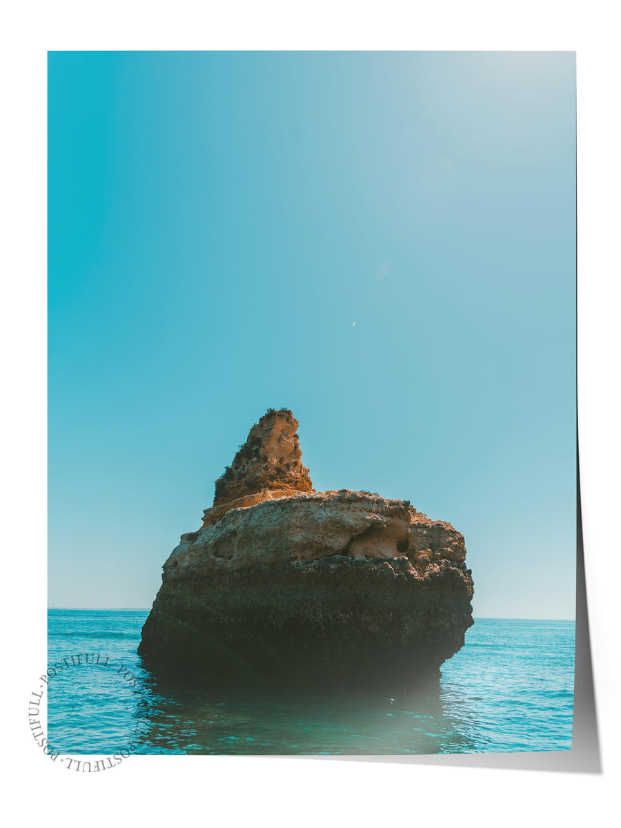 Deniz ve Kaya Manzarası Fotoğraf Çerçevesiz Poster