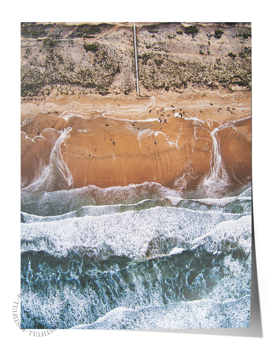 Deniz Kıyı Şeridi Fotoğraf Çerçevesiz Poster