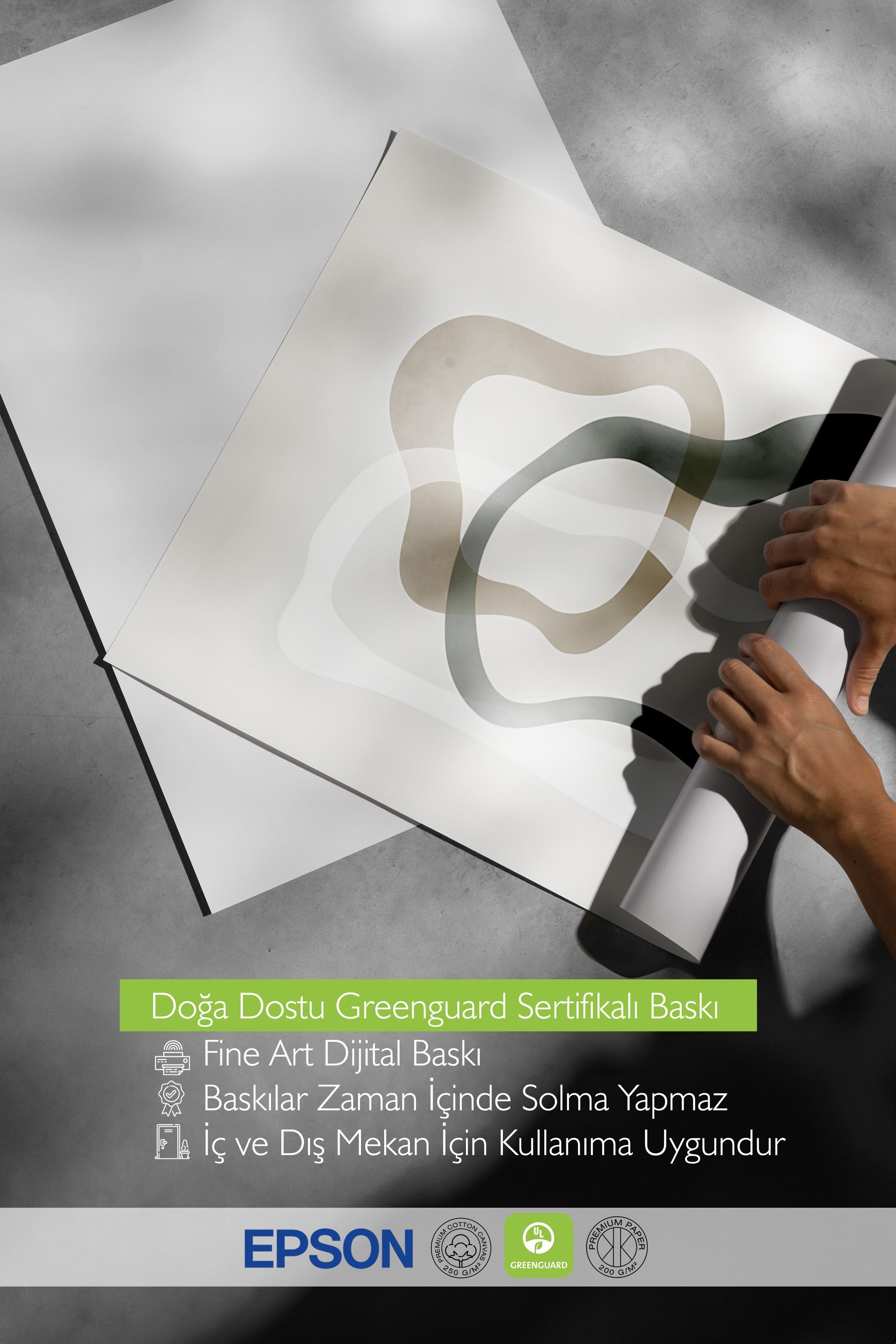 Çerçevesiz Poster, Duvar Posteri, Abstract Green Shapes No2 Poster, NO:108591