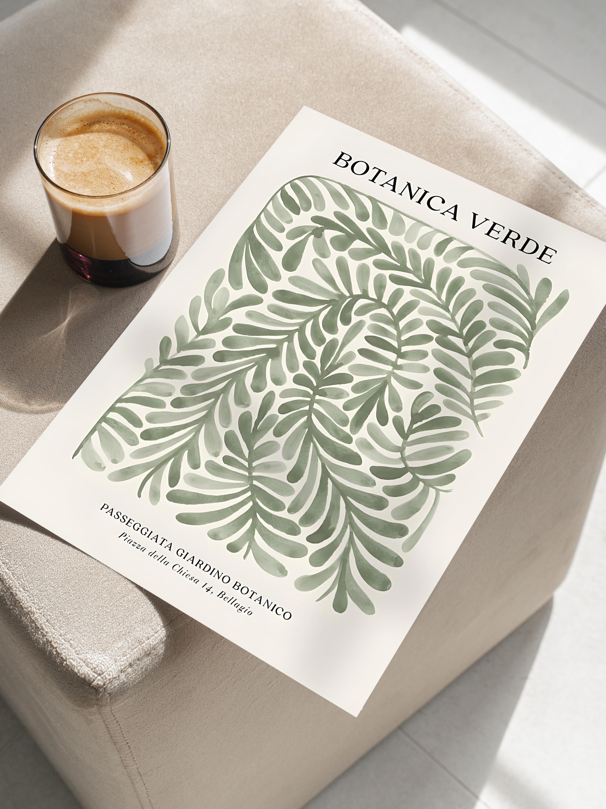 Çerçevesiz Poster, Duvar Posteri, Botanica Verde Poster, NO:108594