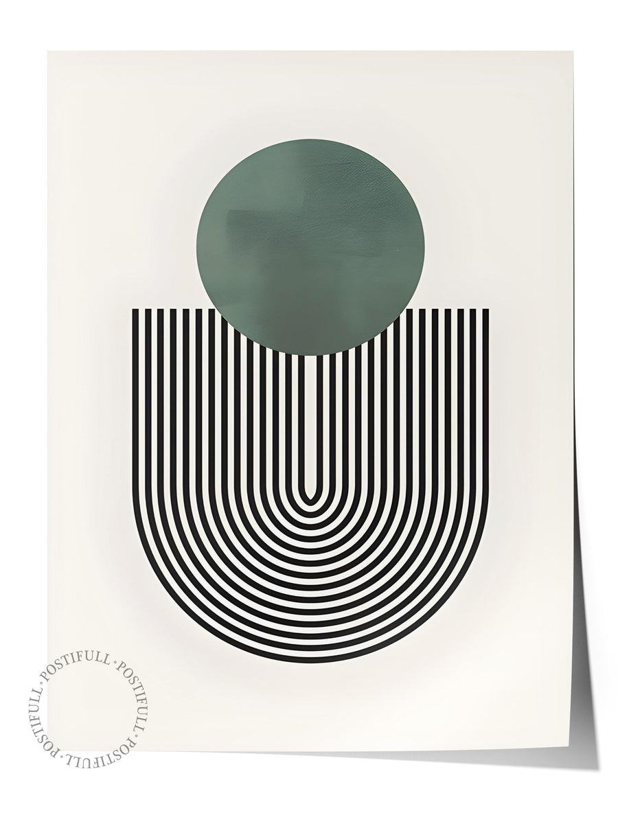 Çerçevesiz Poster, Duvar Posteri, Mid Century Green No1 Poster, NO:108589