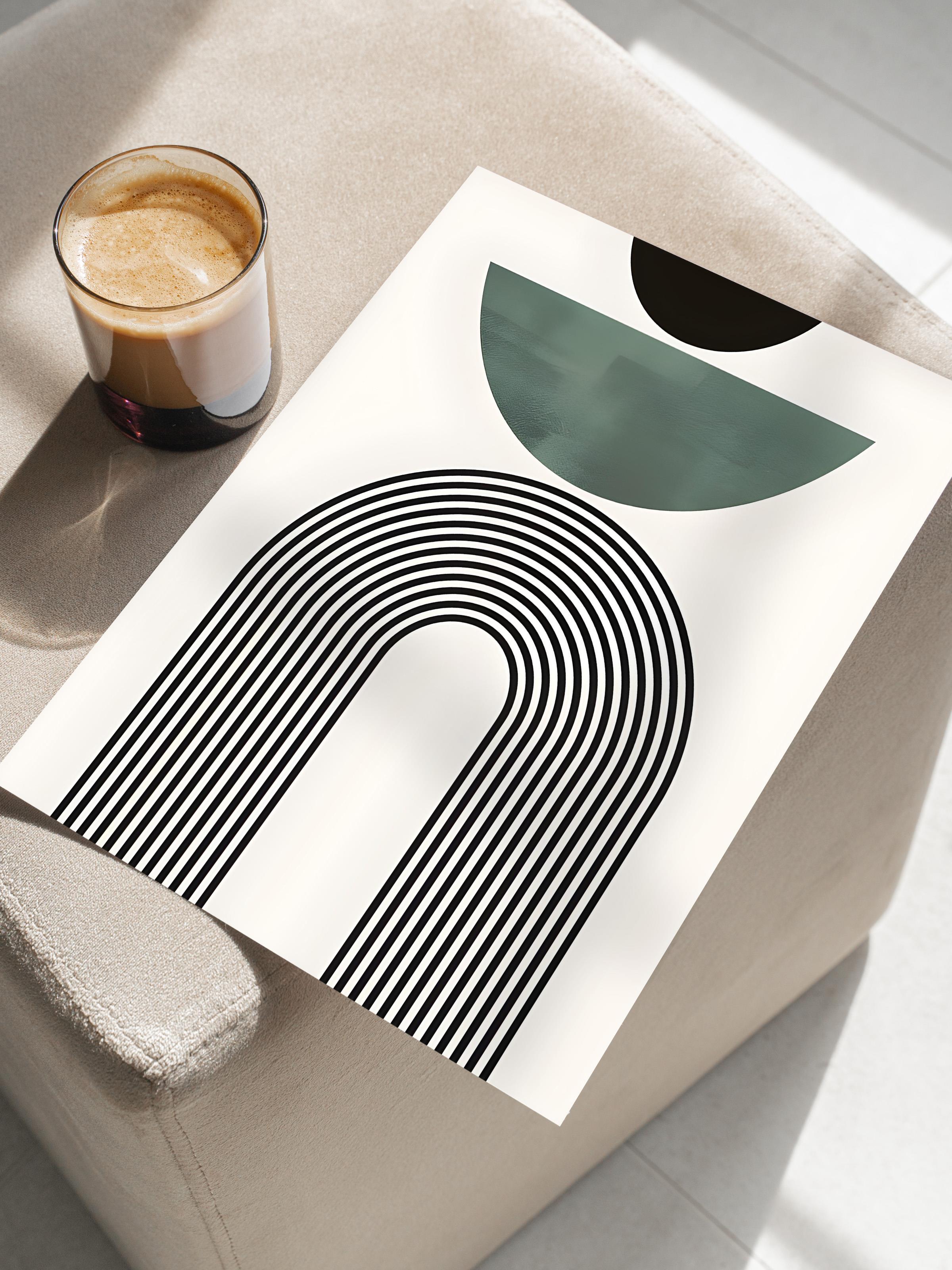 Çerçevesiz Poster, Duvar Posteri, Mid Century Green No2 Poster, NO:108590