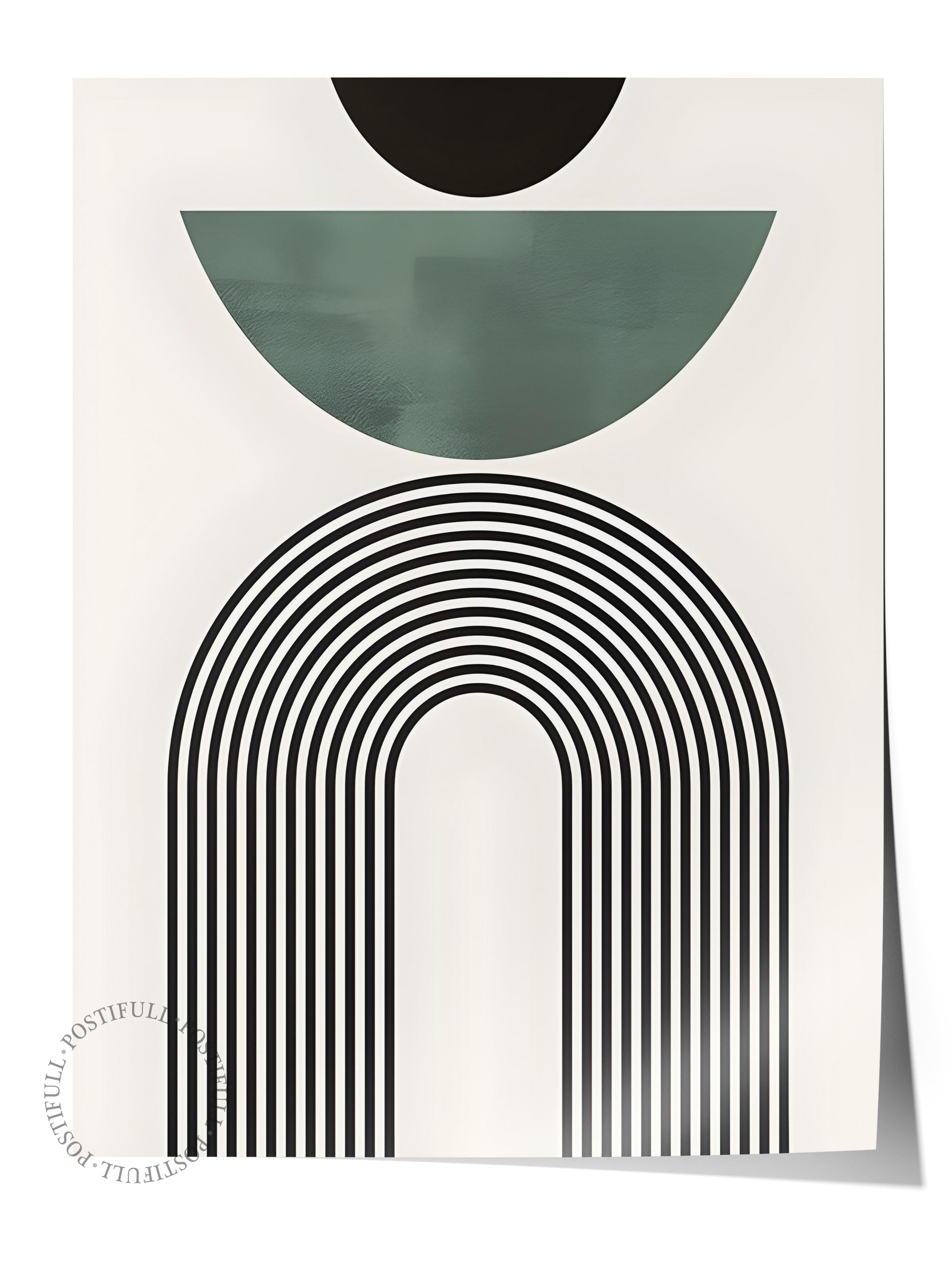 Çerçevesiz Poster, Duvar Posteri, Mid Century Green No2 Poster, NO:108590