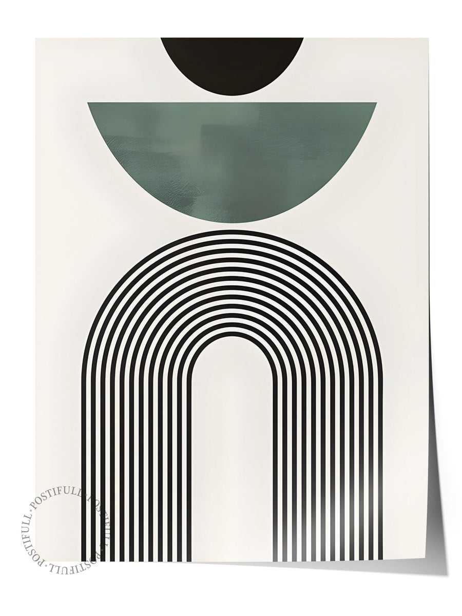 Farklı Tonlarda Soyut Geometrik Desen Çerçevesiz Poster