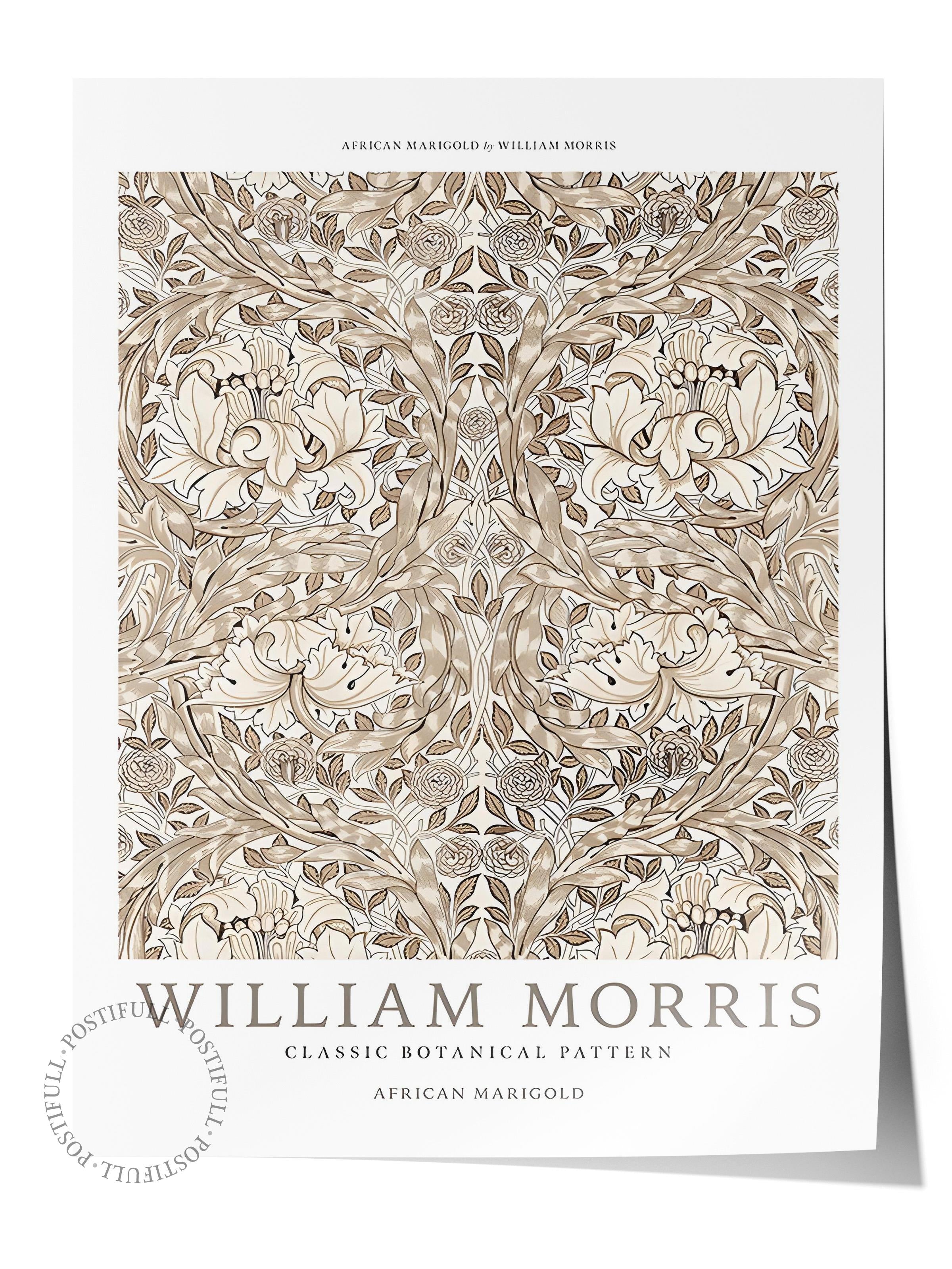 Çerçevesiz Poster, Duvar Posteri, William Morris - African Marigold Poster, NO:108583