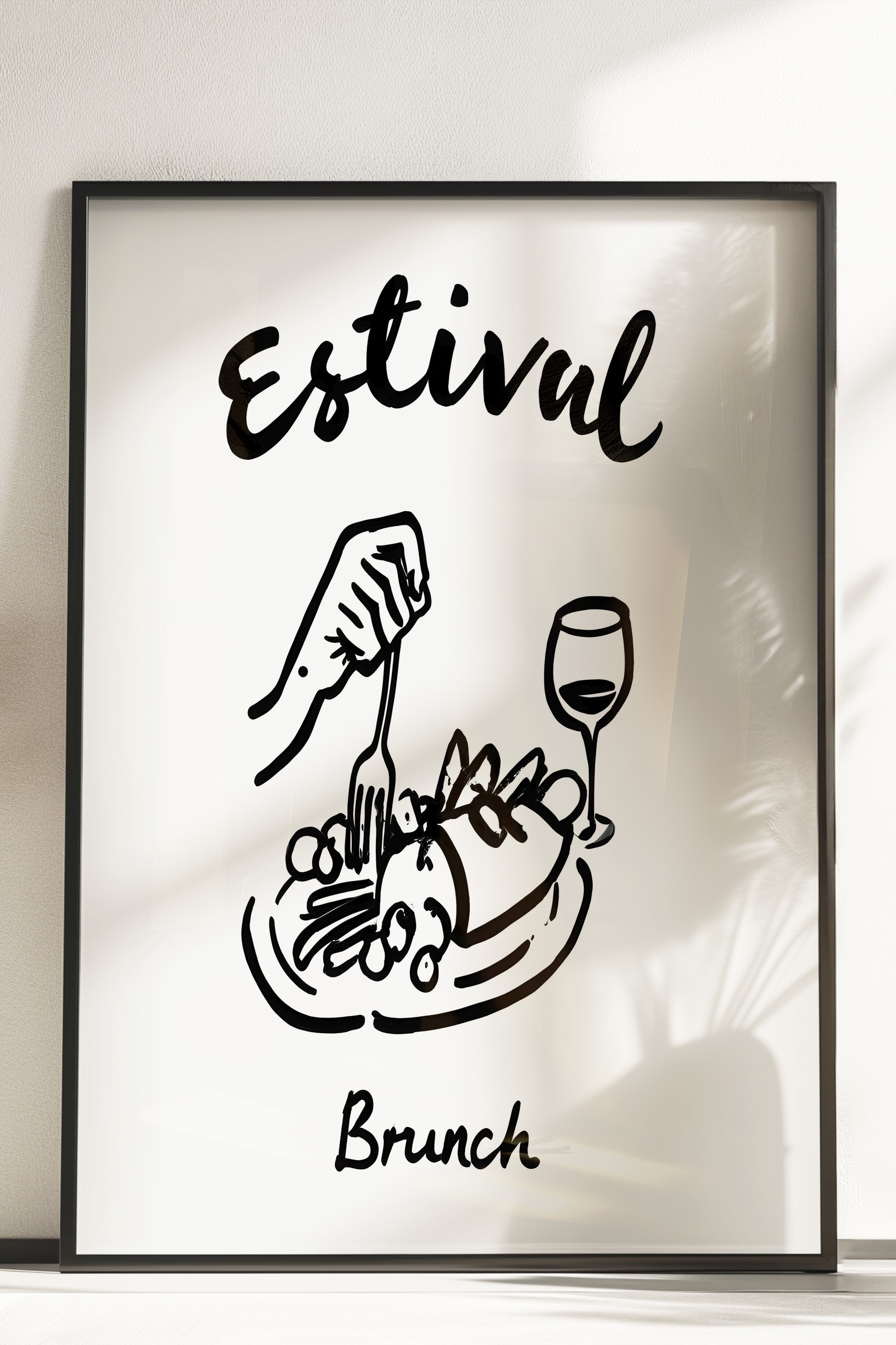 Çerçevesiz Poster, Estival Brunch, Comfort Serisi Mutfak Duvar Posteri, NO:109113