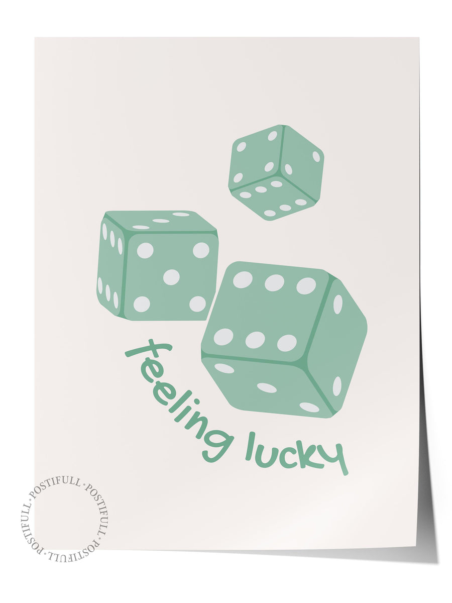 feeling lucky İllüstrasyon Çerçevesiz Poster