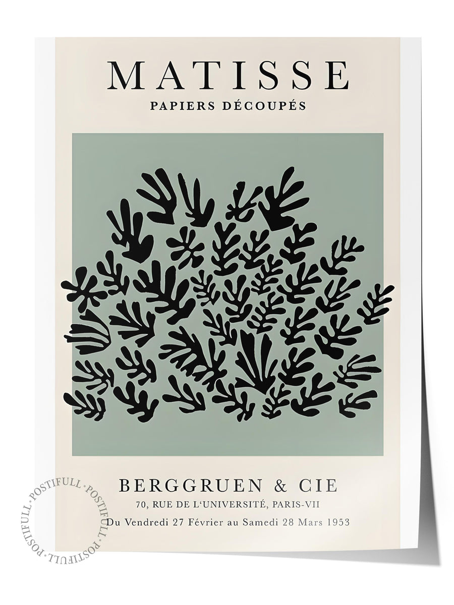 Farklı Tonlarda MATISSE PAPIERS DÉCOUPÉS İllüstrasyon Çerçevesiz Poster