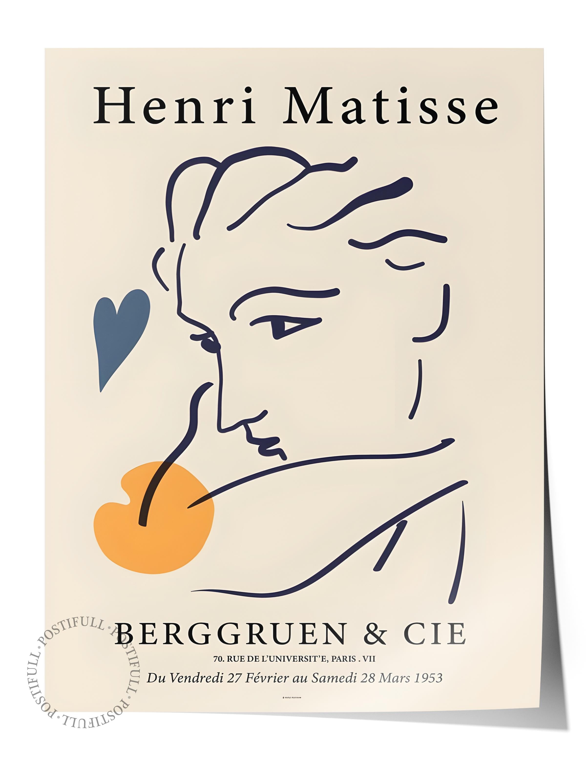 Çerçevesiz Poster, İllüstrasyon Çizim Poster - Henri Matisse Pastel, Duvar Posteri, HD Baskı, Kalın Arşivsel Sanat Kağıdı