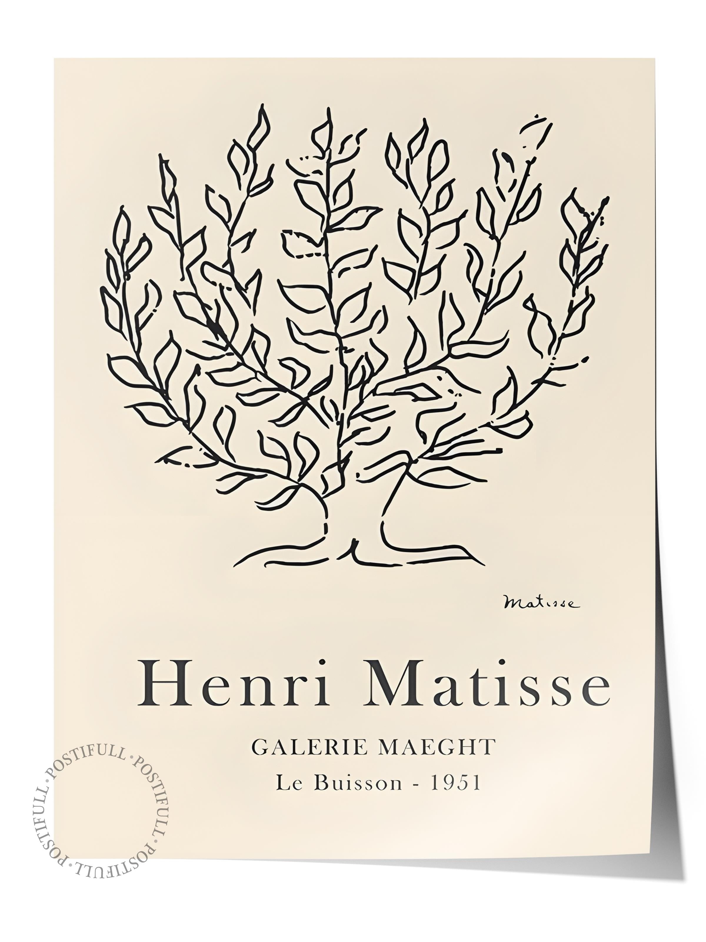 Çerçevesiz Poster, İllüstrasyon Çizim Poster - Henri Matisse Pastel, Duvar Posteri, HD Baskı, Kalın Arşivsel Sanat Kağıdı