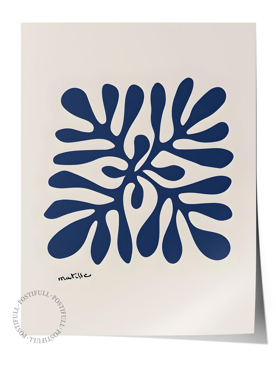 Organik Desen İllüstrasyon Çerçevesiz Poster