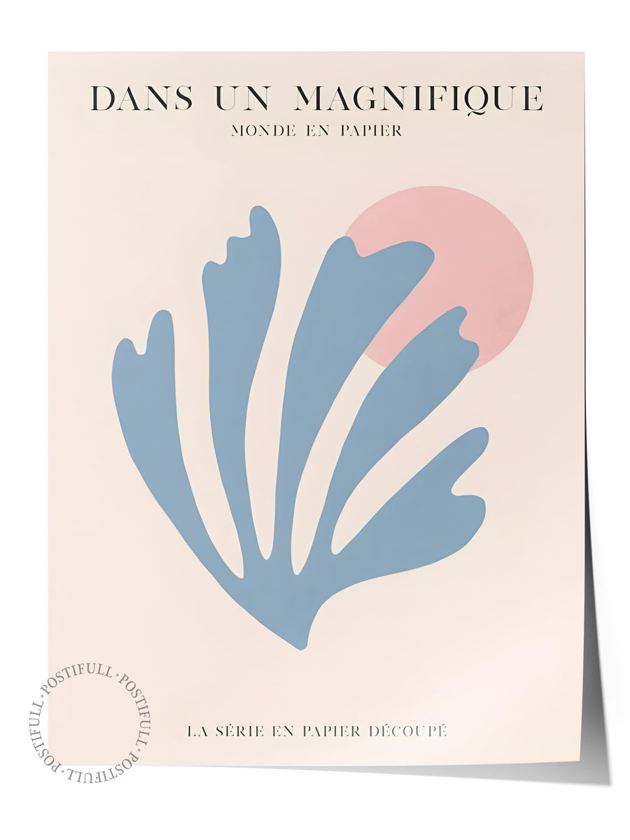 DANS UN MAGNIFIQUE MONDE EN PAPIER İllüstrasyon Çerçevesiz Poster