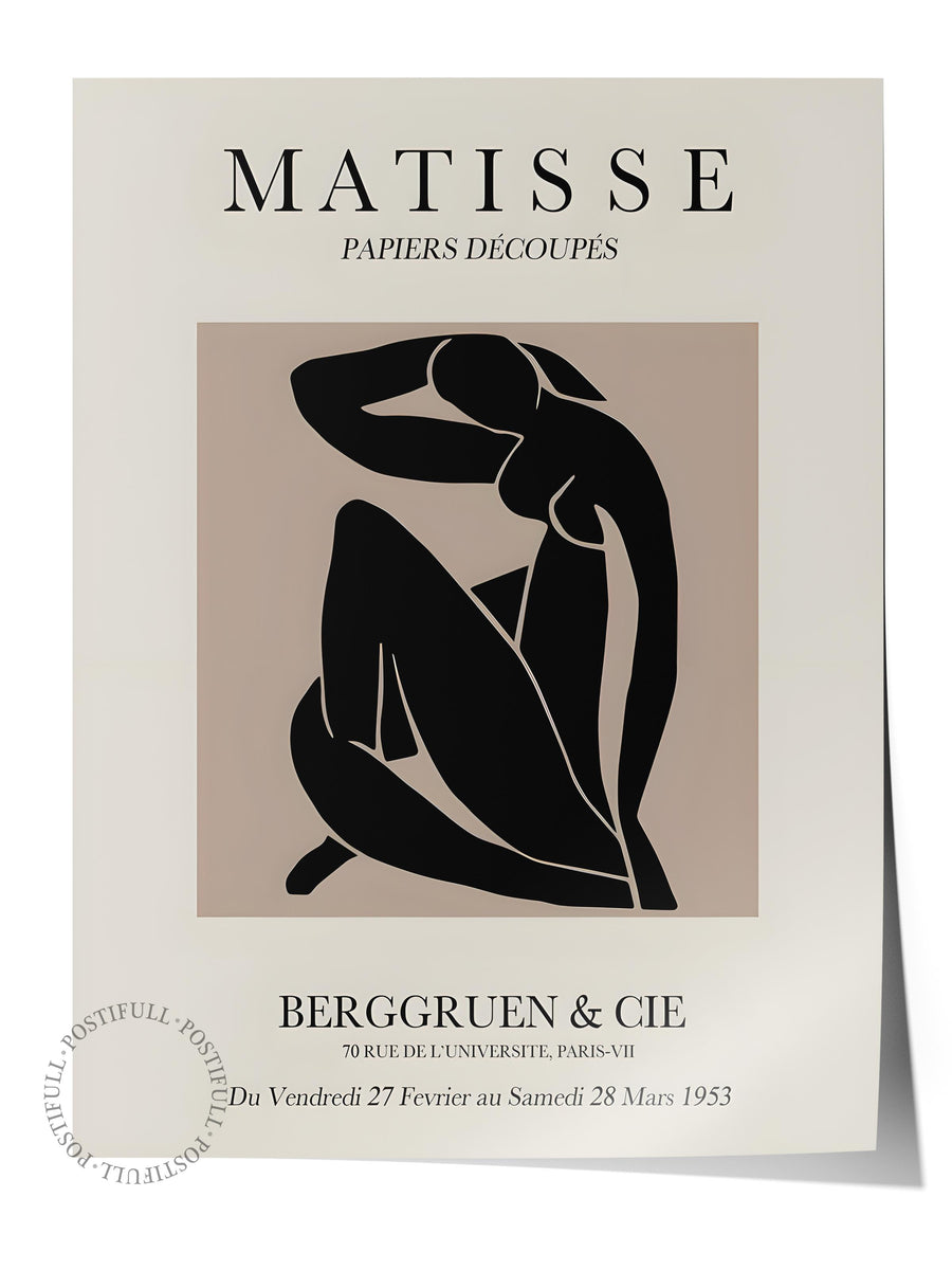 Farklı Tonlarda Matisse Papiers Découpés İllüstrasyon Çerçevesiz Poster