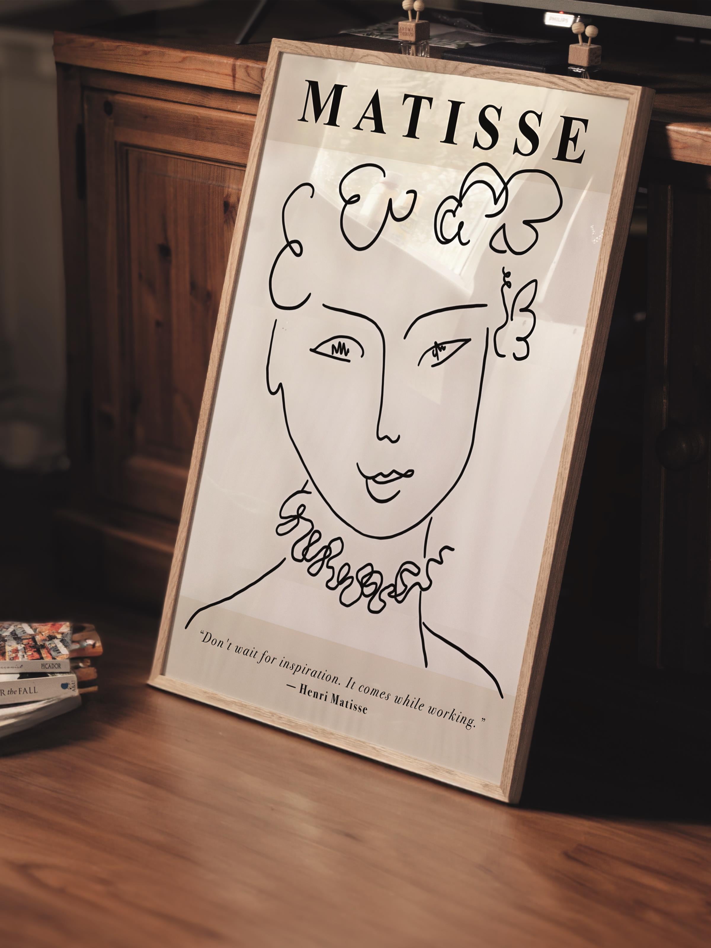 Çerçevesiz Poster, İllüstrasyon Çizim Poster - Henri Matisse Pastel, Duvar Posteri, HD Baskı, Kalın Arşivsel Sanat Kağıdı