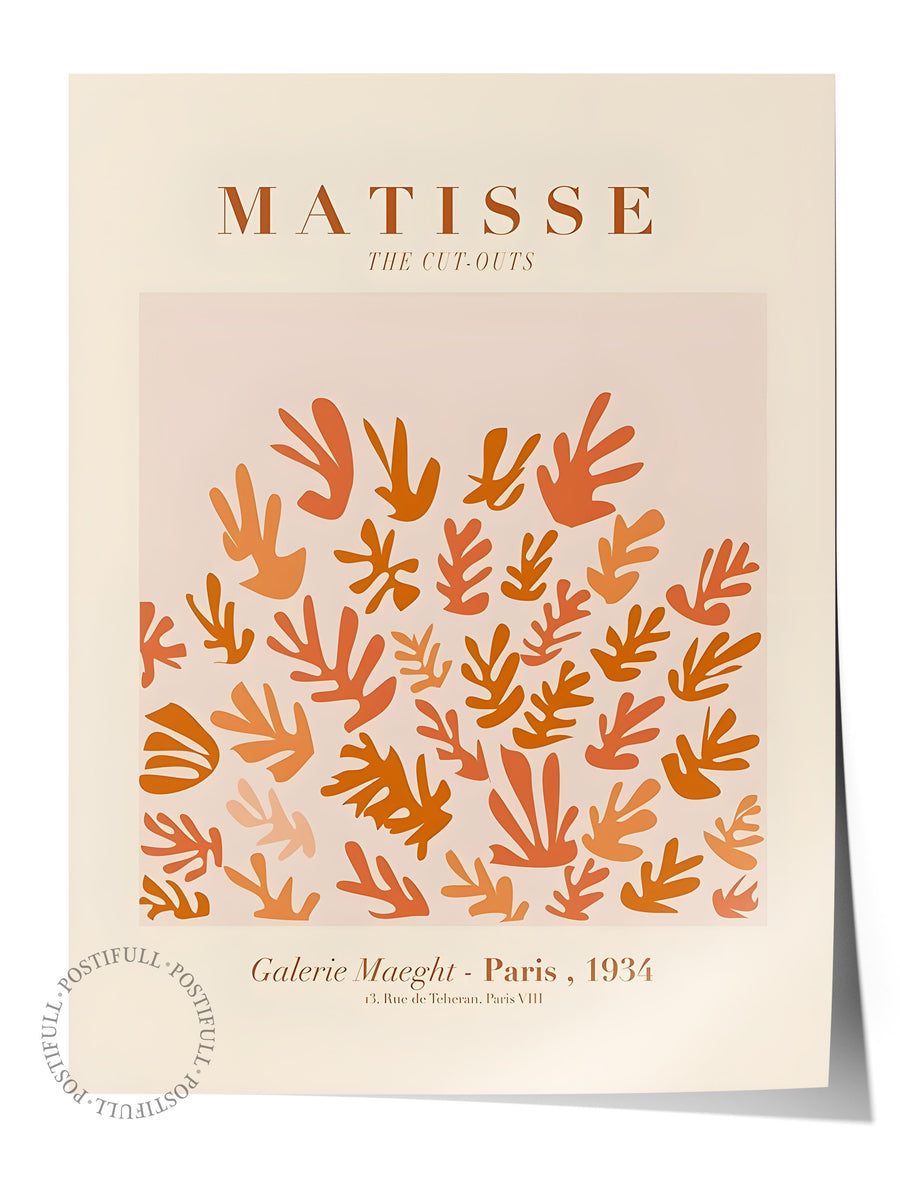 Farklı Tonlarda Matisse The Cut-Outs İllüstrasyon Çerçevesiz Poster