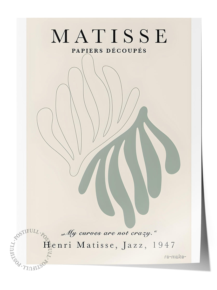 Farklı Tonlarda MATISSE PAPIERS DÉCOUPÉS İllüstrasyon Çerçevesiz Poster