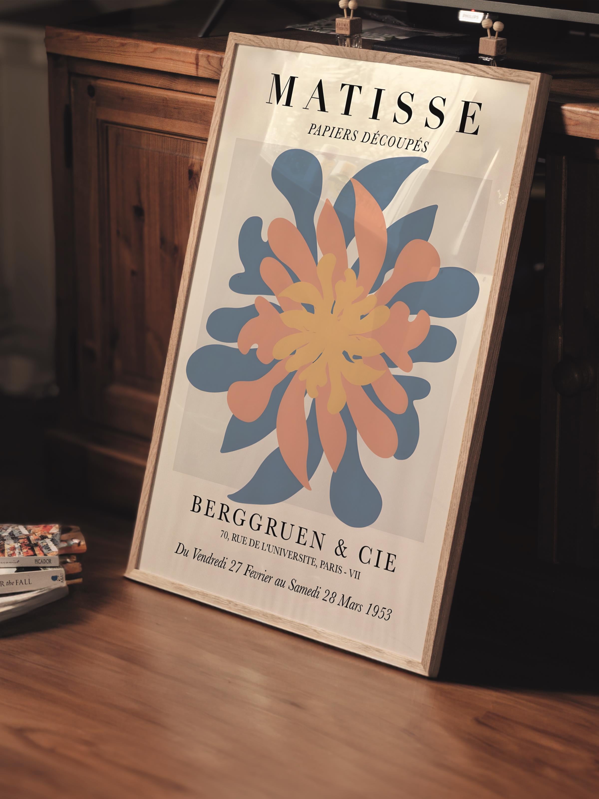 Çerçevesiz Poster, İllüstrasyon Çizim Poster - Matisse - Mavi, Duvar Posteri, Duvar Dekoru, HD Baskı, Kalın Arşivsel Sanat Kağıdı