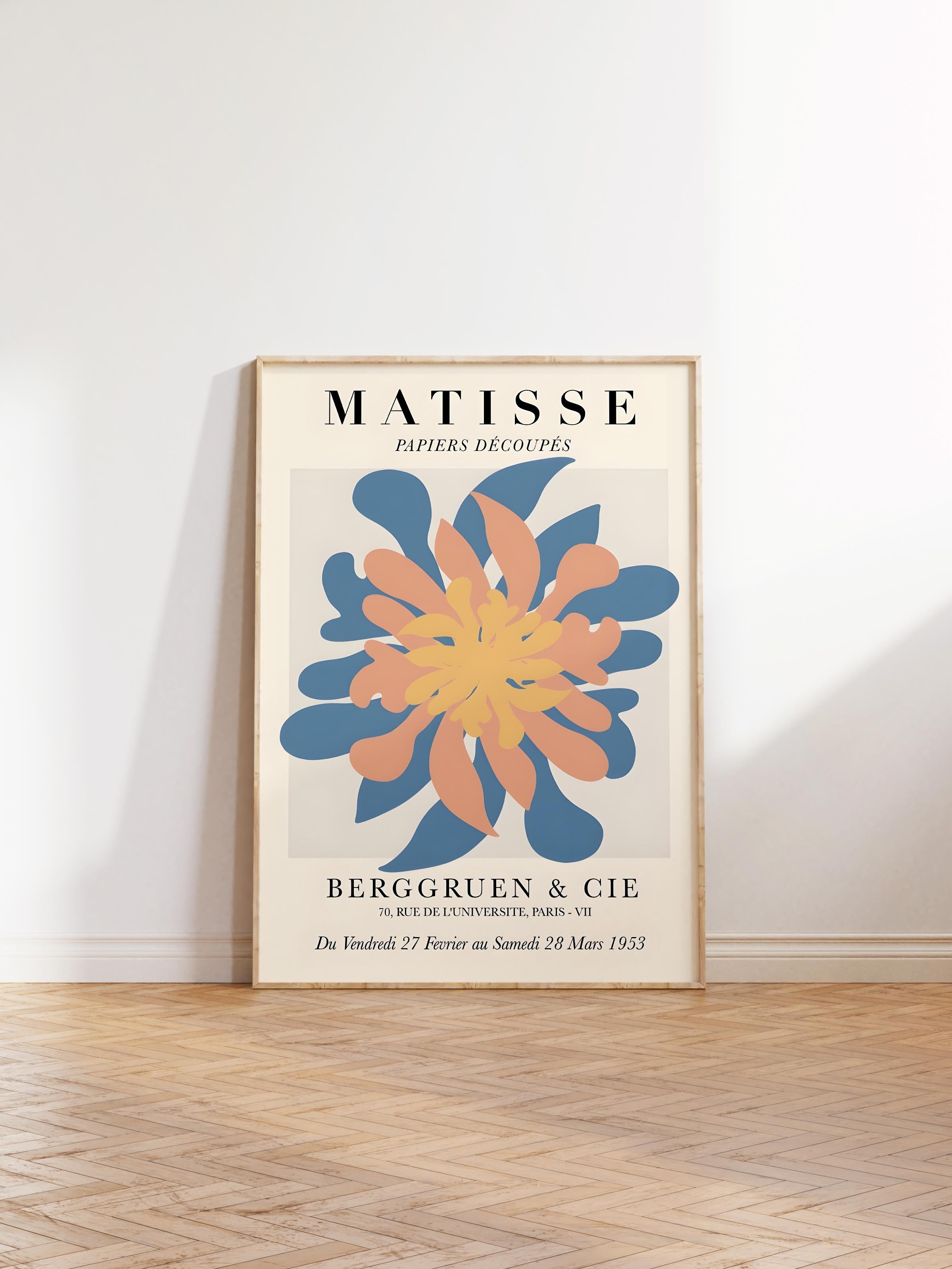 Çerçevesiz Poster, İllüstrasyon Çizim Poster - Matisse - Mavi, Duvar Posteri, Duvar Dekoru, HD Baskı, Kalın Arşivsel Sanat Kağıdı