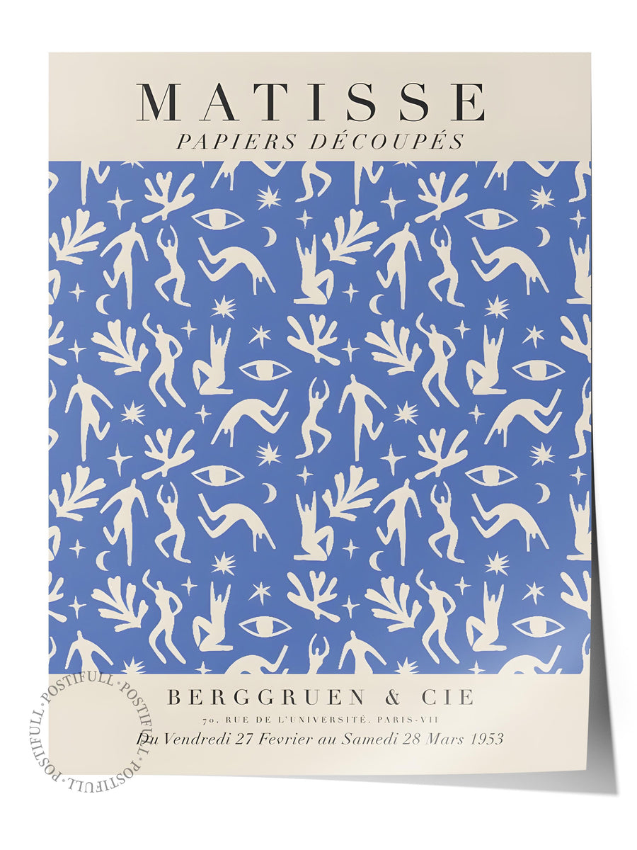 Farklı Tonlarda MATISSE PAPIERS DÉCOUPÉS İllüstrasyon Çerçevesiz Poster