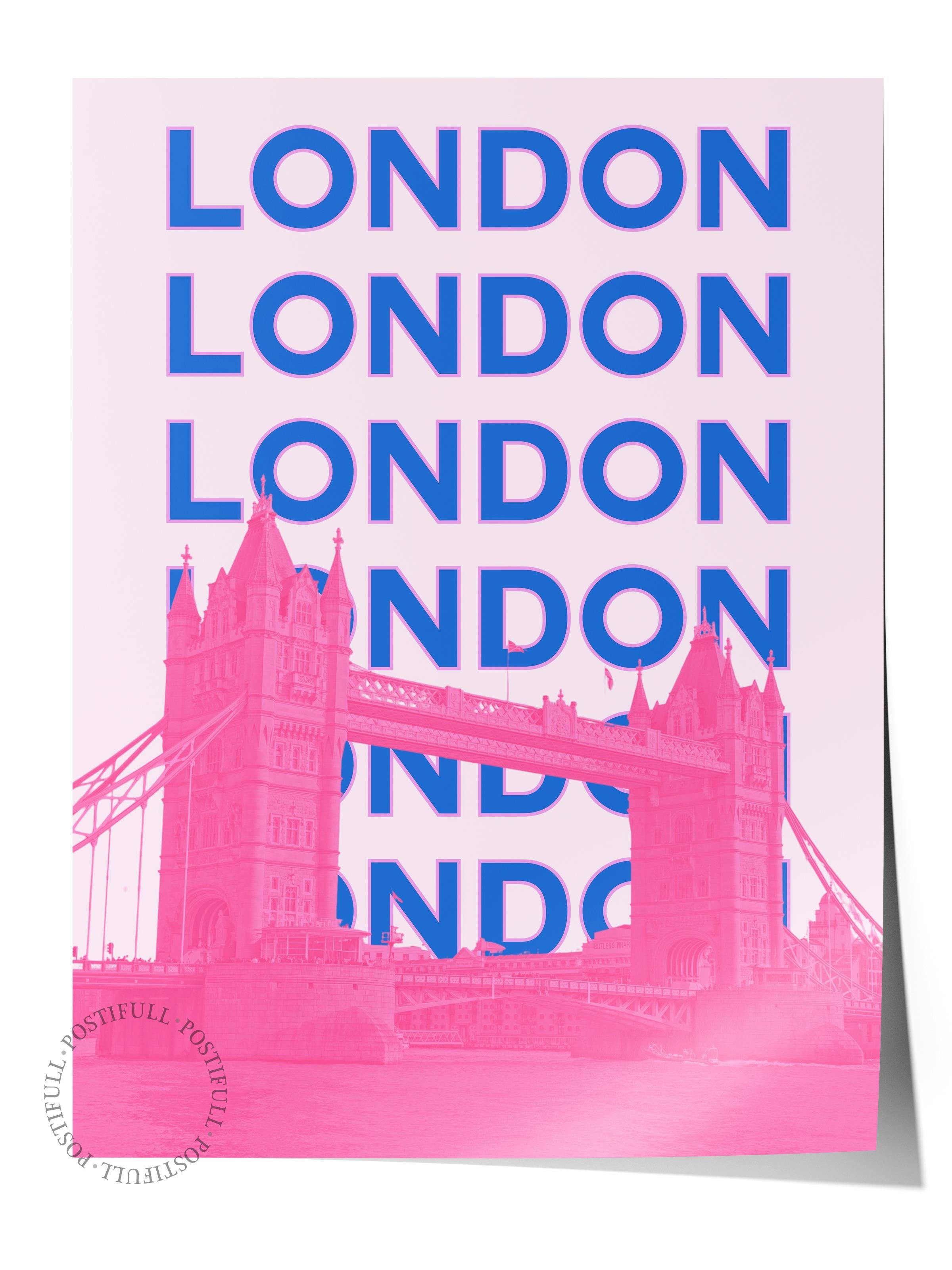 Çerçevesiz Poster İllüstrasyon Şehir - London, Şehirler Serisi, Duvar Posteri, HD Baskı, Kalın Arşivsel Sanat Kağıdı