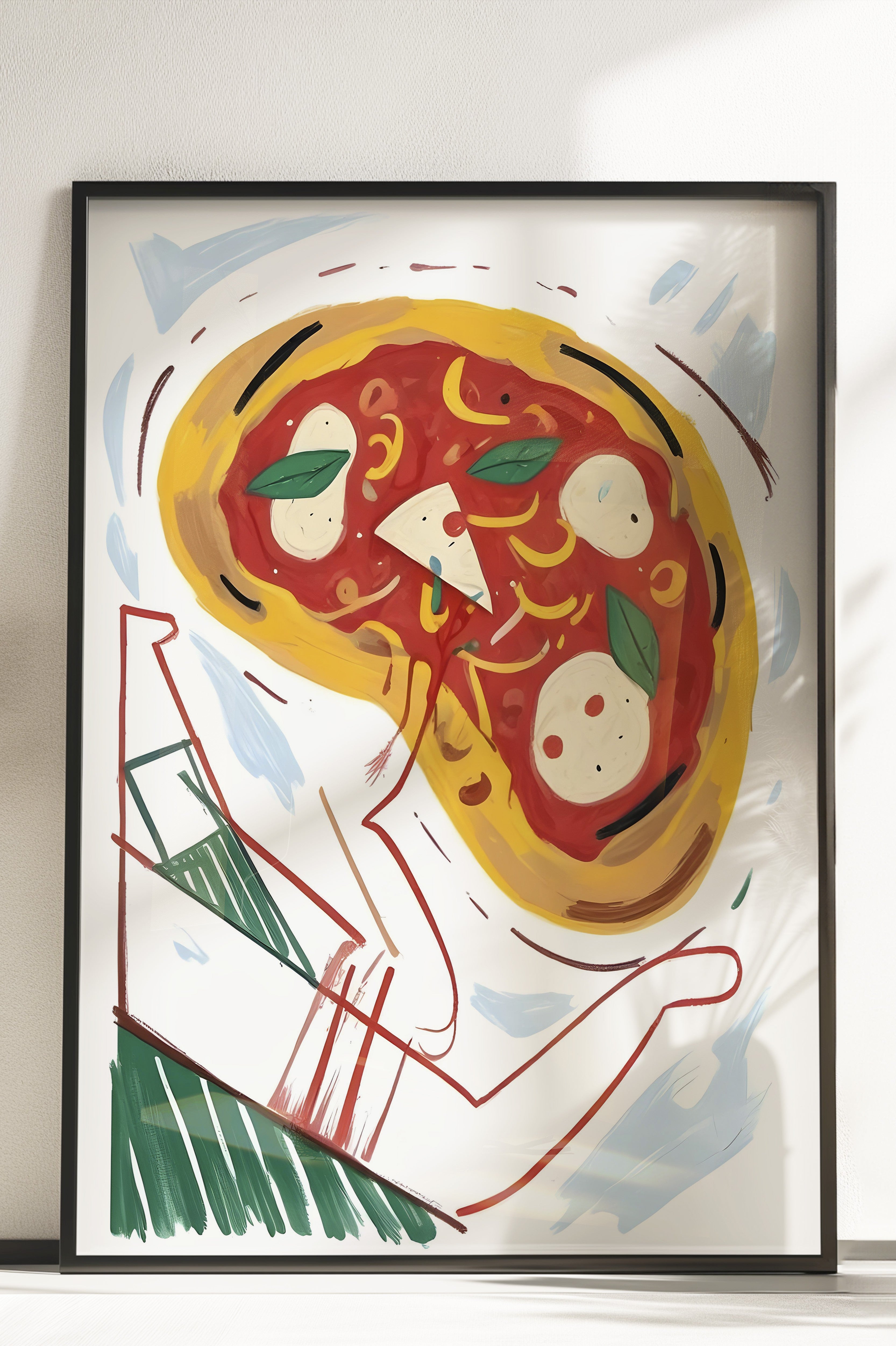 Çerçevesiz Poster, Italianno Pizza, Comfort Serisi Mutfak Duvar Posteri, NO:109074