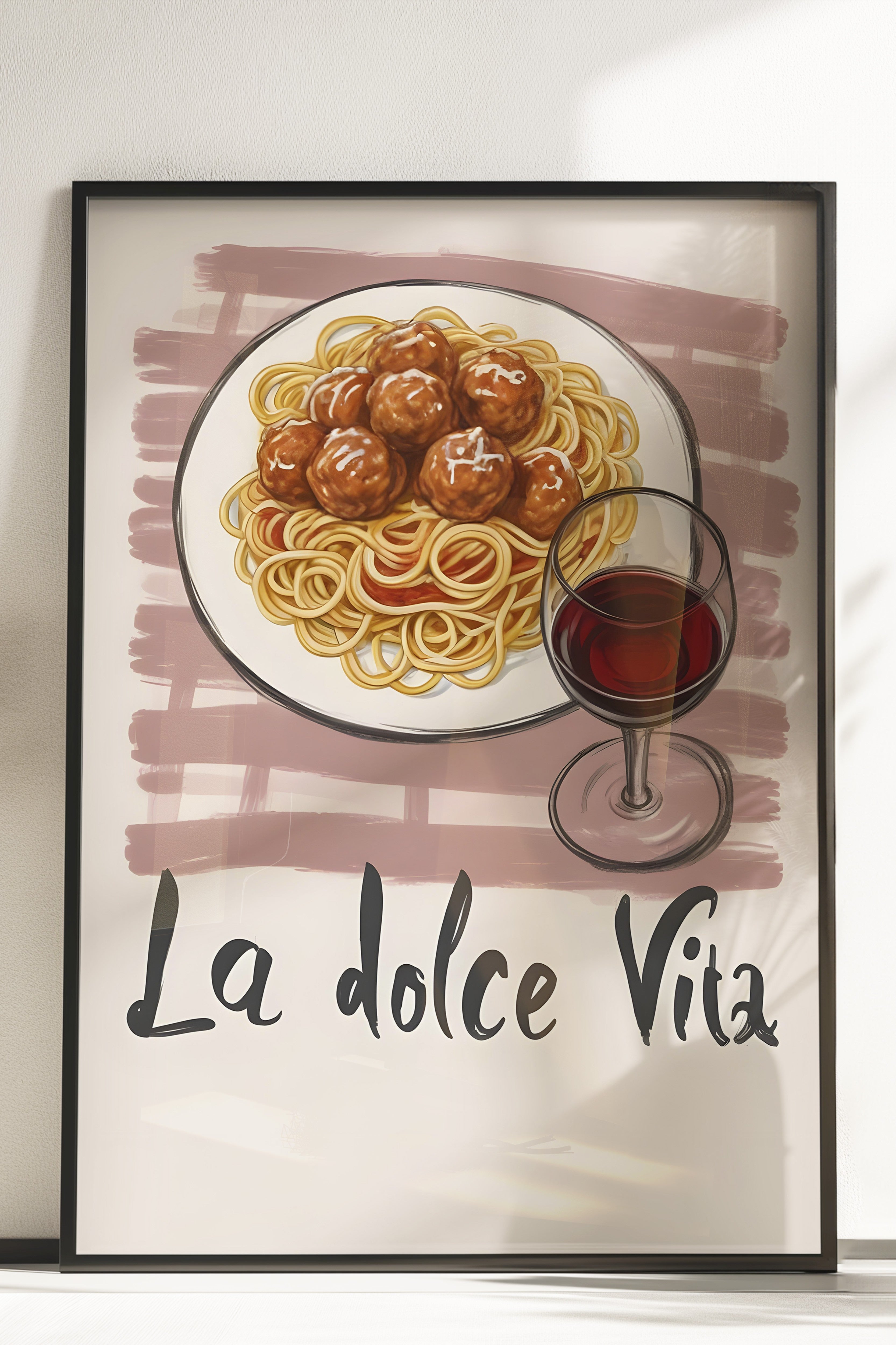 Çerçevesiz Poster, La Dolce Vita, Comfort Serisi Mutfak Duvar Posteri, NO:109109
