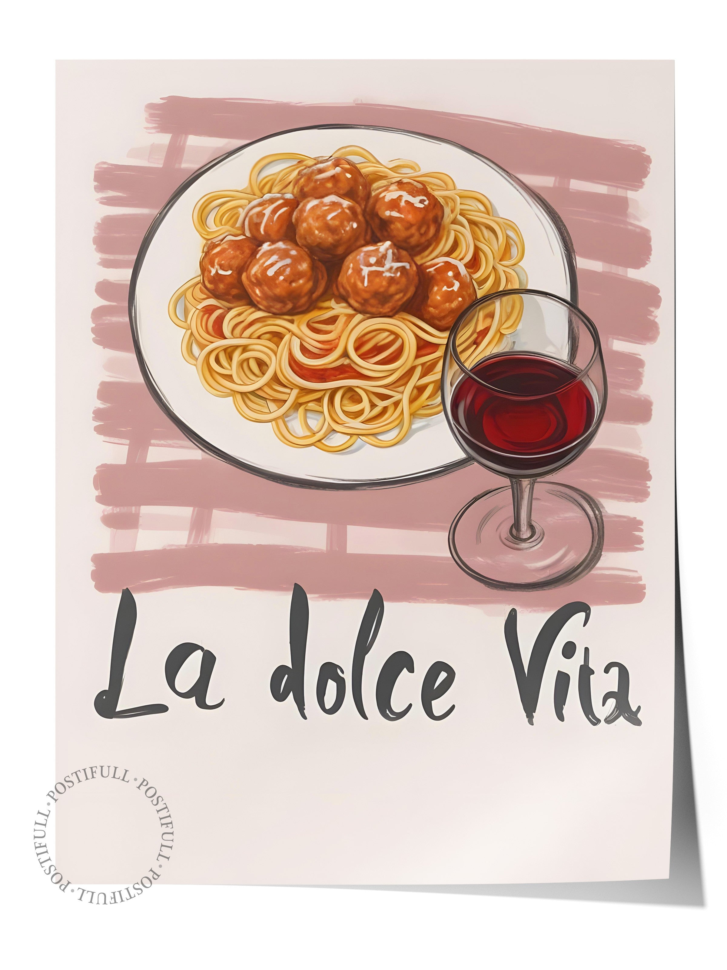 Çerçevesiz Poster, La Dolce Vita, Comfort Serisi Mutfak Duvar Posteri, NO:109109