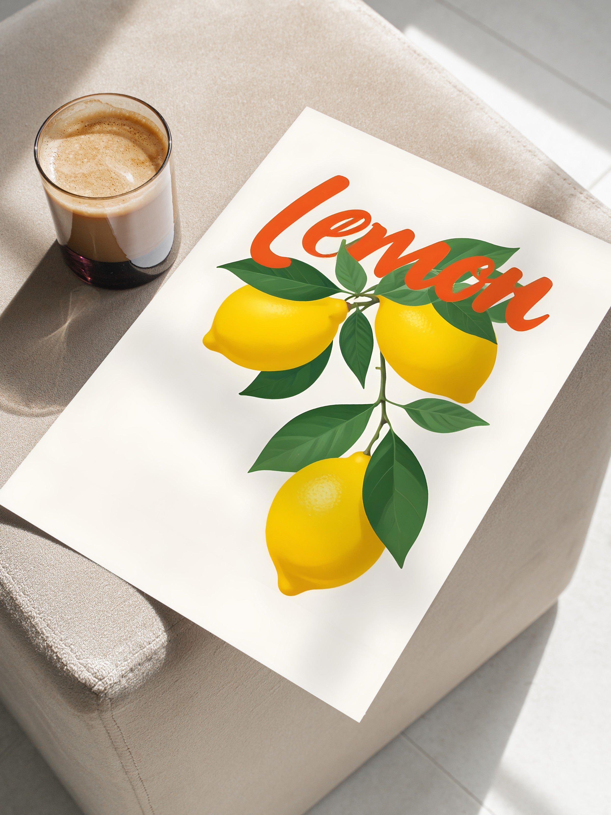 Çerçevesiz Poster, Lemon, Comfort Serisi Mutfak Duvar Posteri, NO:109126