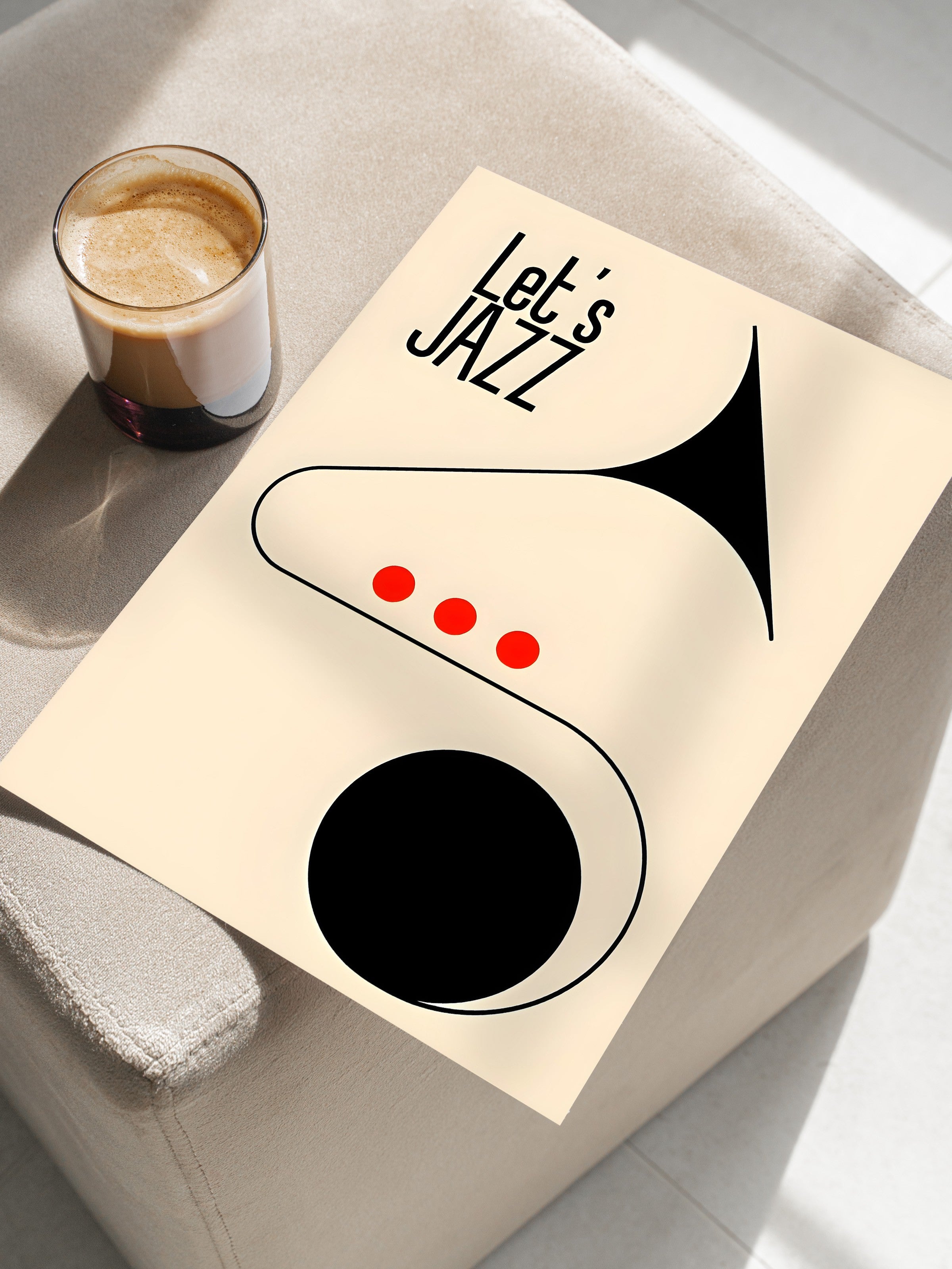 Çerçevesiz Poster, Let's Jazz - 2, Comfort Serisi Duvar Posteri, NO:108970