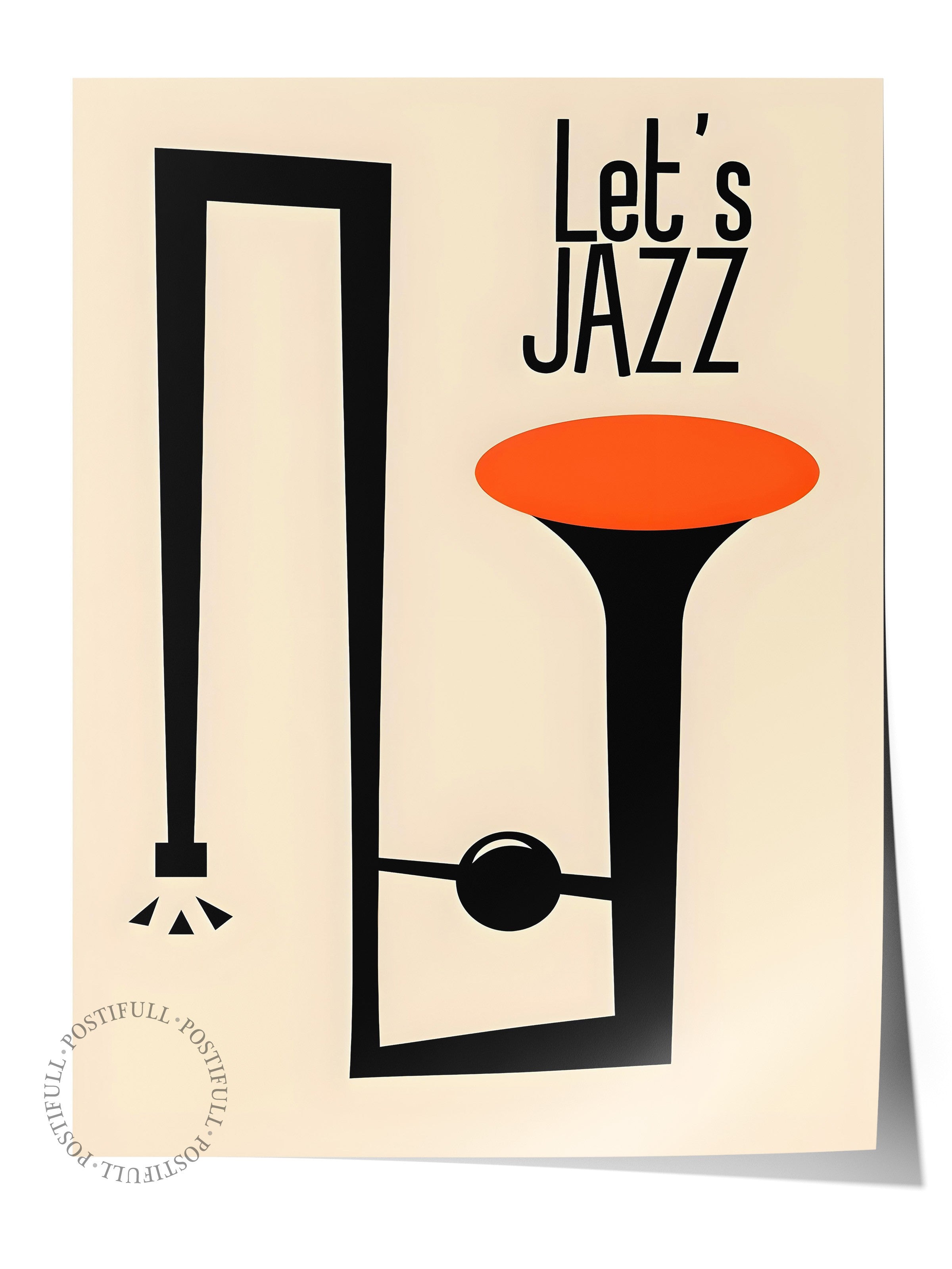 Çerçevesiz Poster, Let's Jazz - 3, Comfort Serisi Duvar Posteri, NO:108971