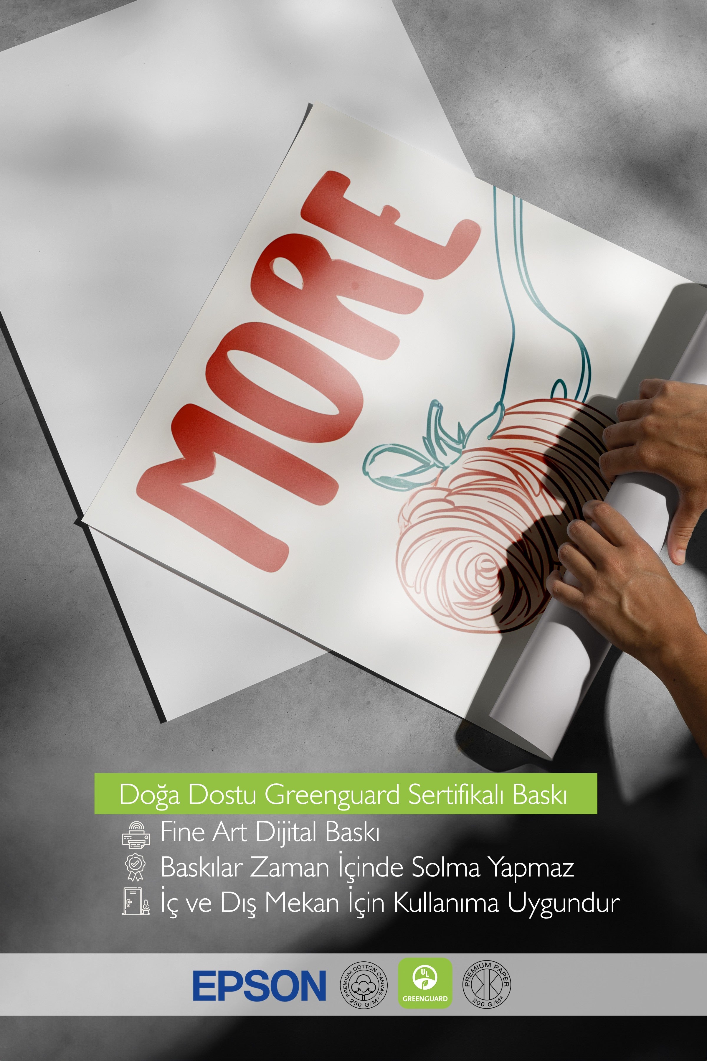 Çerçevesiz Poster, More Pasta, Comfort Serisi Mutfak Duvar Posteri, NO:109075