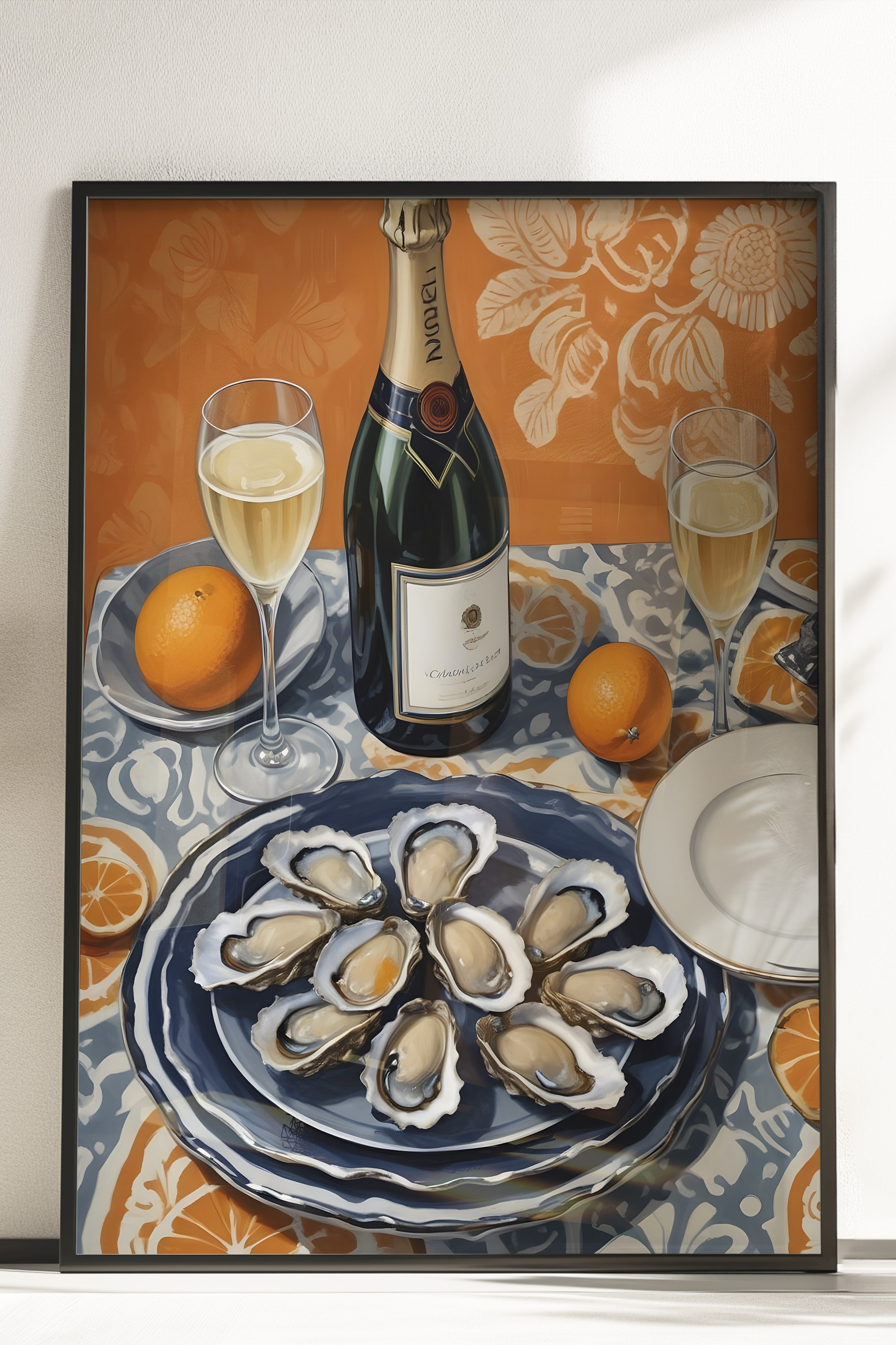 Çerçevesiz Poster, Mussel With Wine, Comfort Serisi Mutfak Duvar Posteri, NO:109153