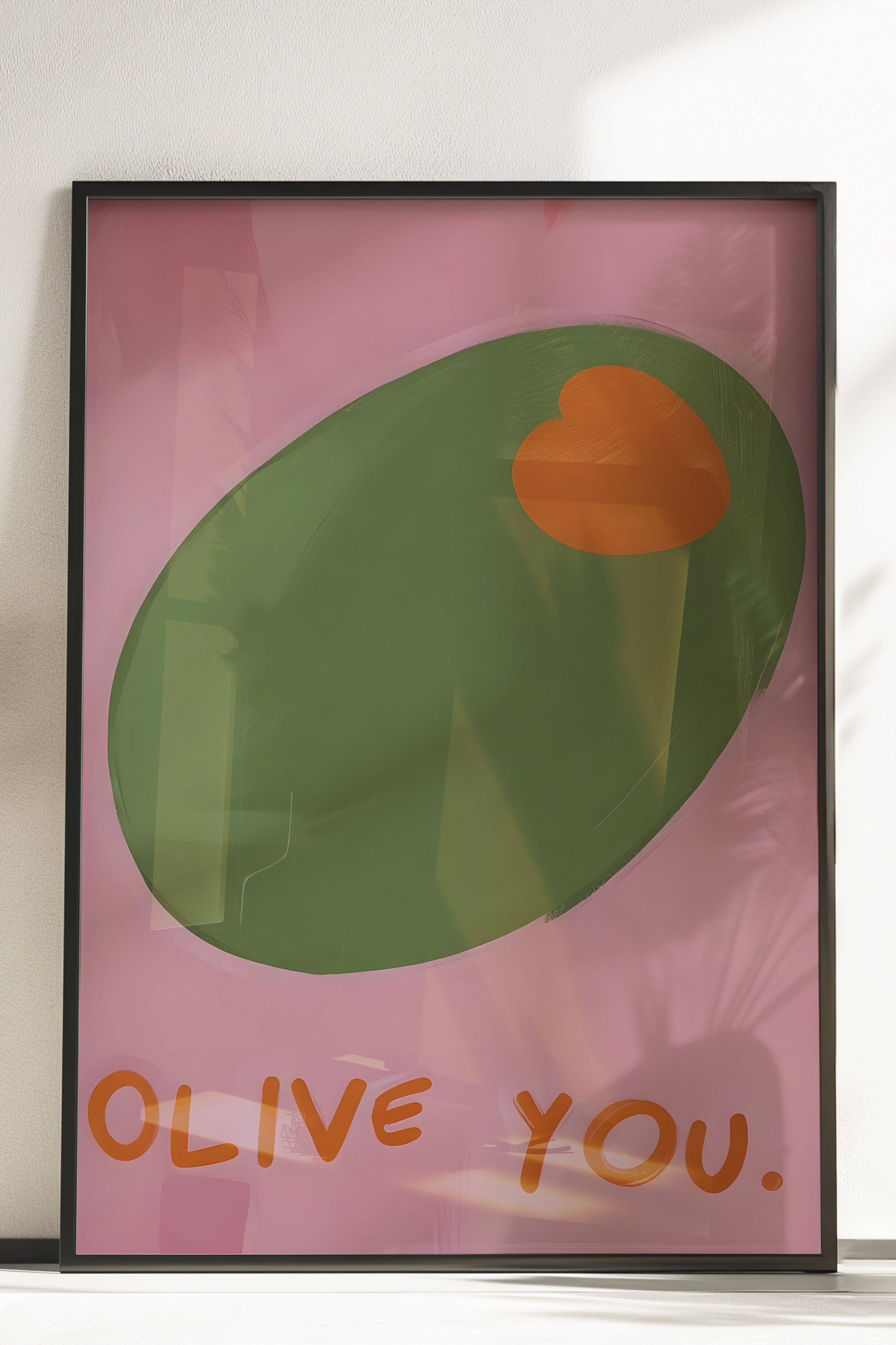 Çerçevesiz Poster, Olive You, Comfort Serisi Mutfak Duvar Posteri, NO:109143