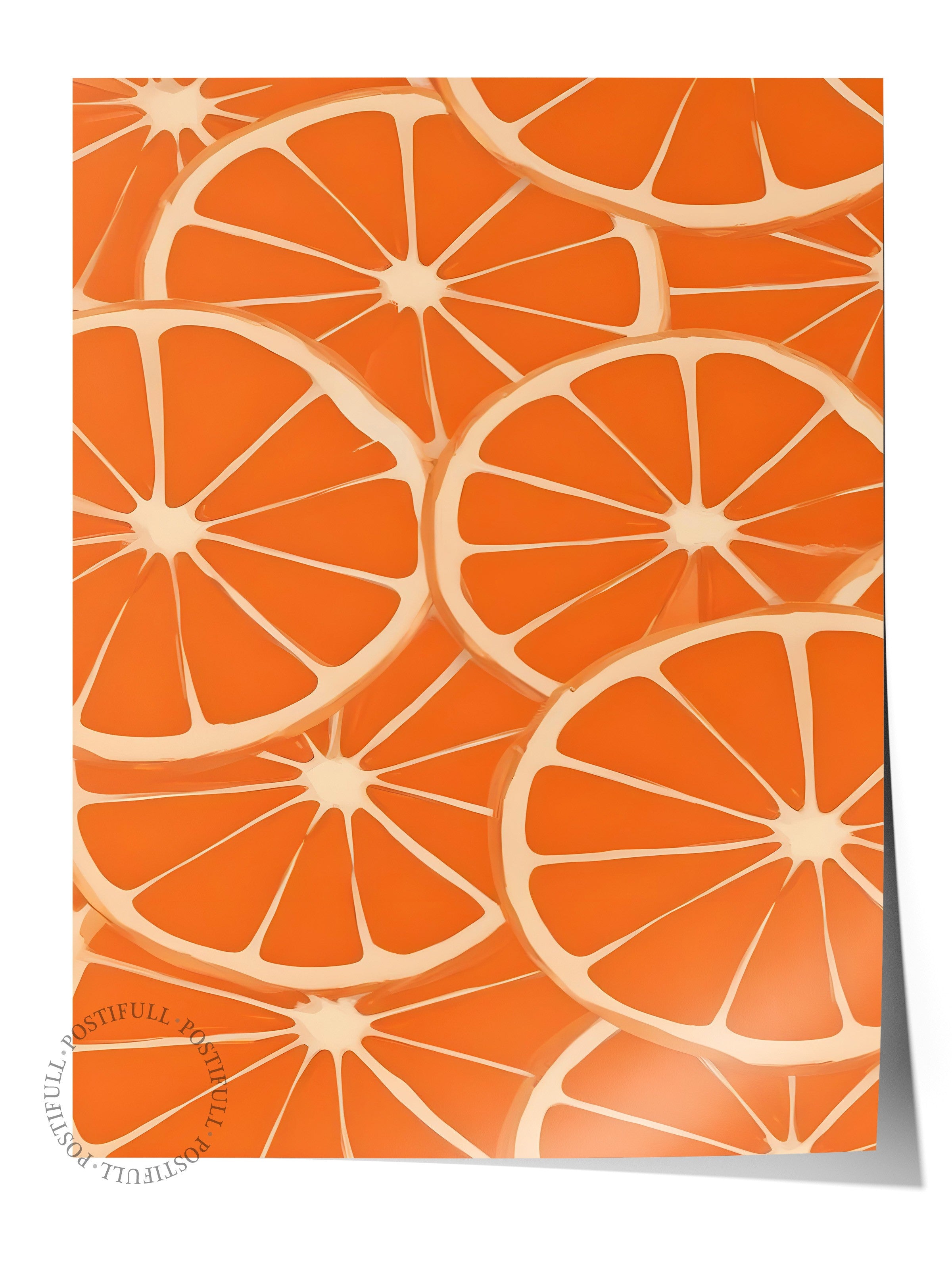 Çerçevesiz Poster, Orange, Comfort Serisi Mutfak Duvar Posteri, NO:109131