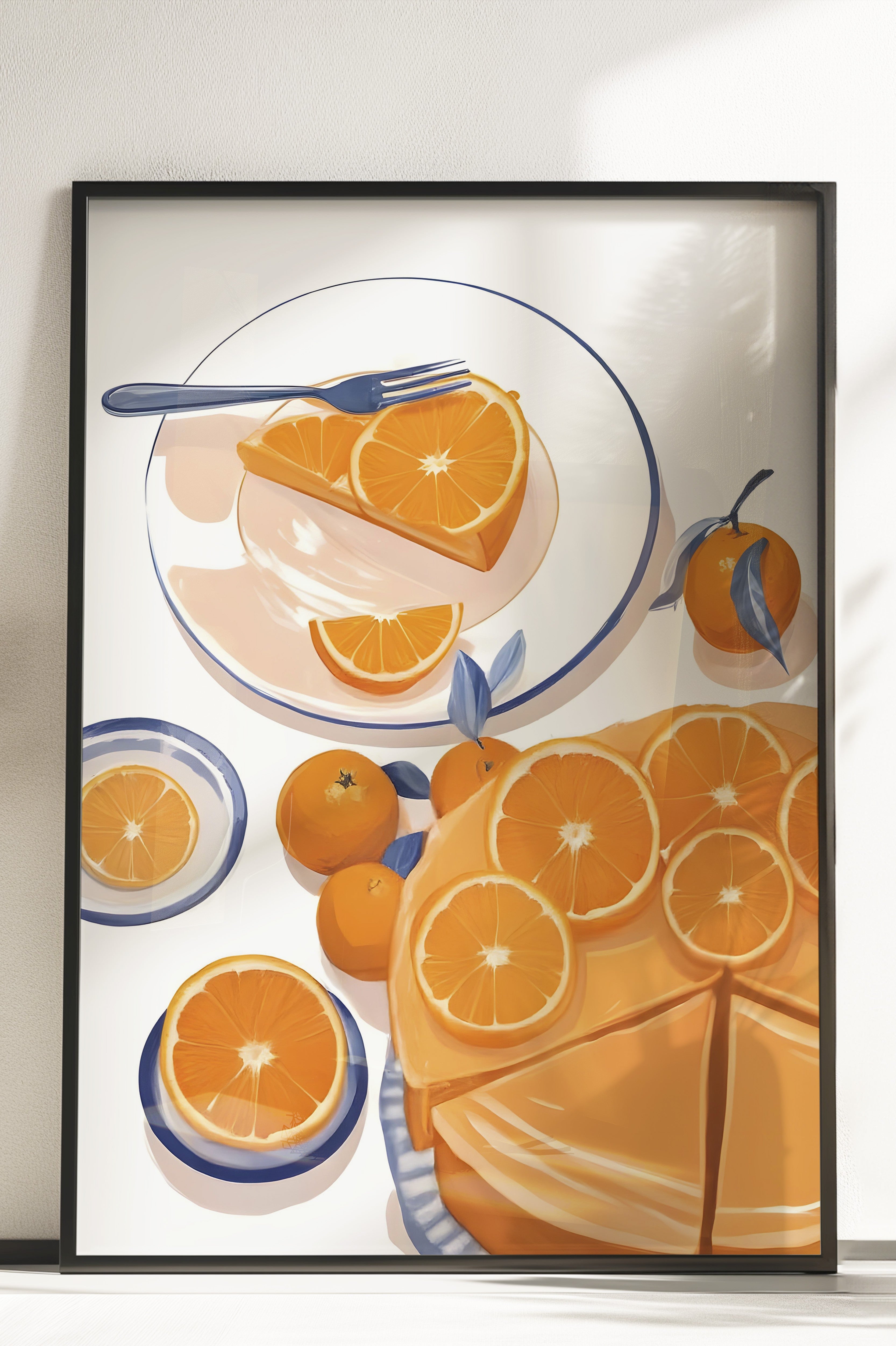 Çerçevesiz Poster, Orange Slices, Comfort Serisi Mutfak Duvar Posteri, NO:109130