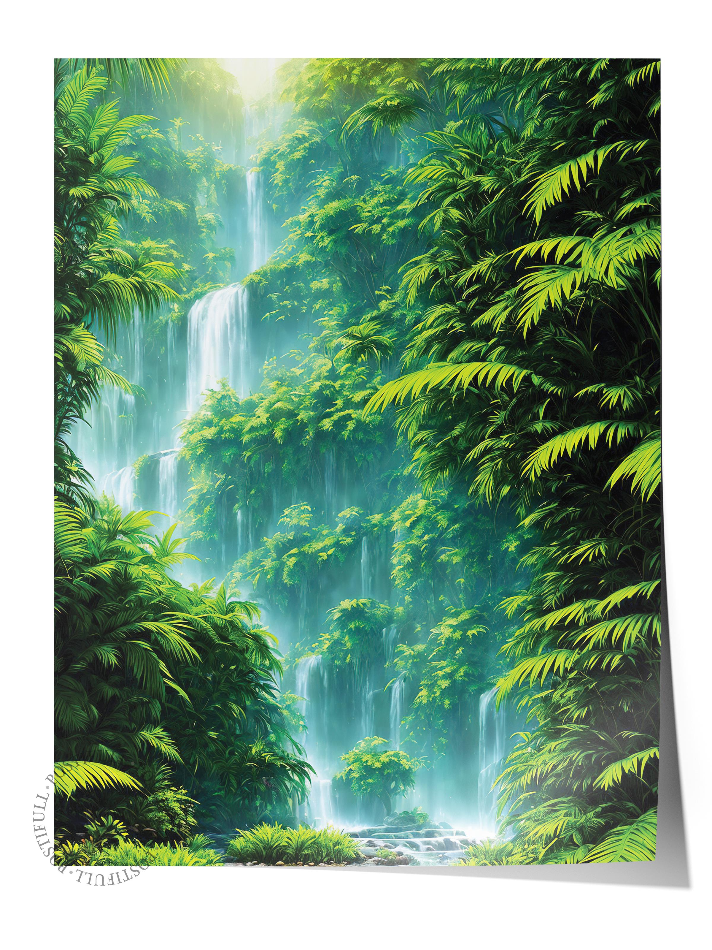 Çerçevesiz Poster Orman No:22, Fotoğraf Baskısı, Salon, Mutfak, Oturma Odası, Hol Duvar Dekoru Poster