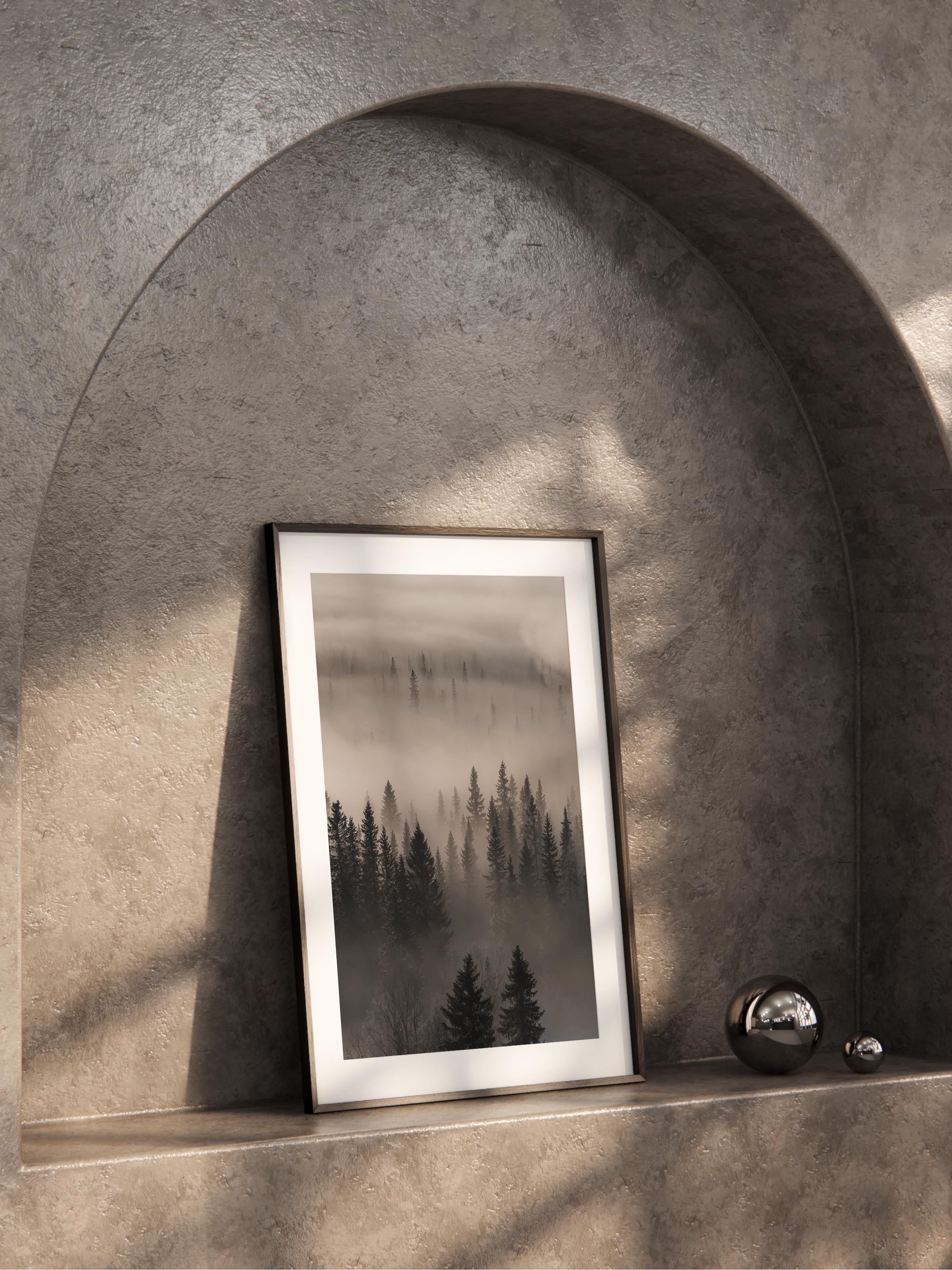 Çerçevesiz Poster Orman No:23, Fotoğraf Baskısı, Salon, Mutfak, Oturma Odası, Hol Duvar Dekoru Poster