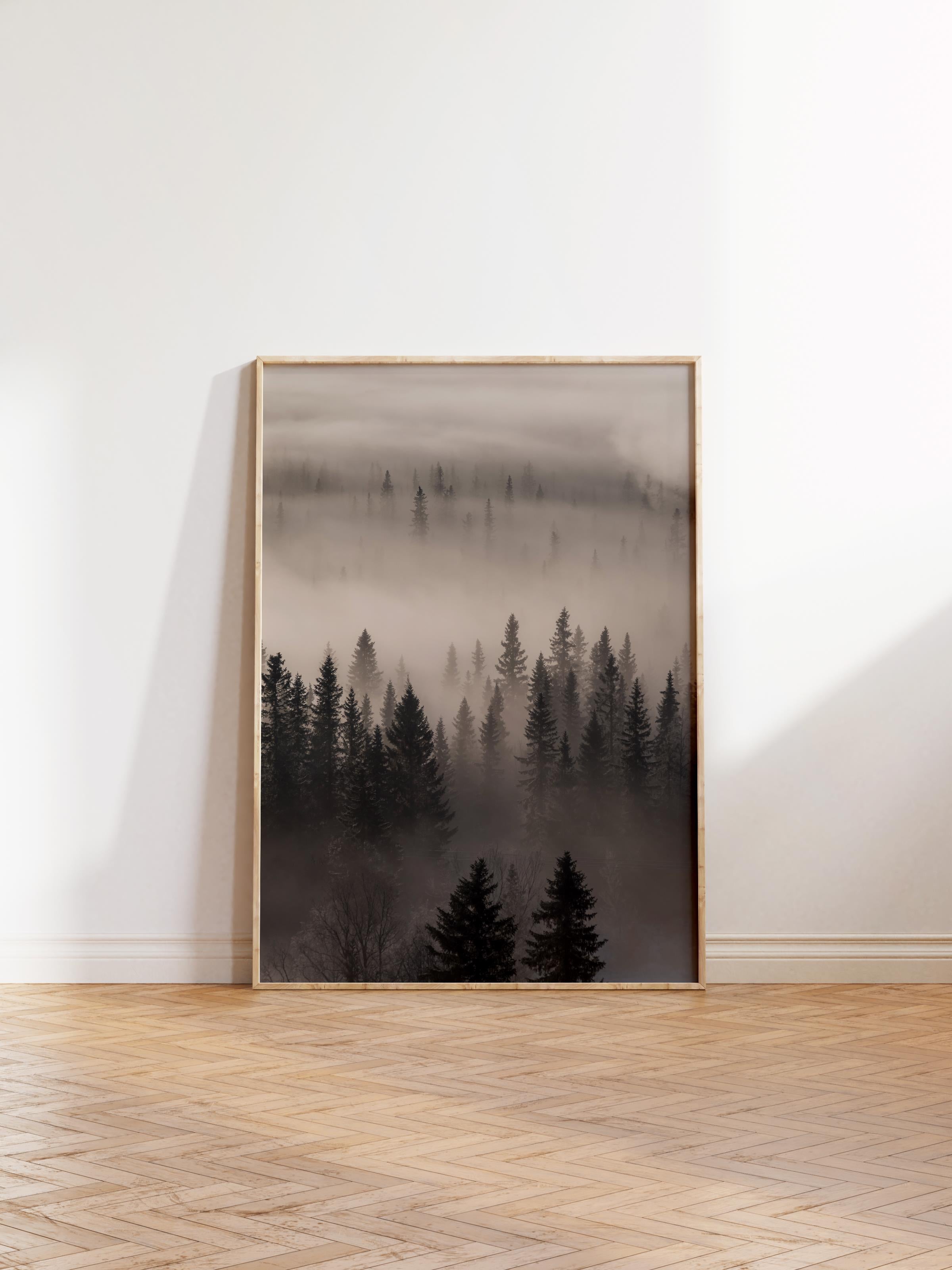 Çerçevesiz Poster Orman No:23, Fotoğraf Baskısı, Salon, Mutfak, Oturma Odası, Hol Duvar Dekoru Poster