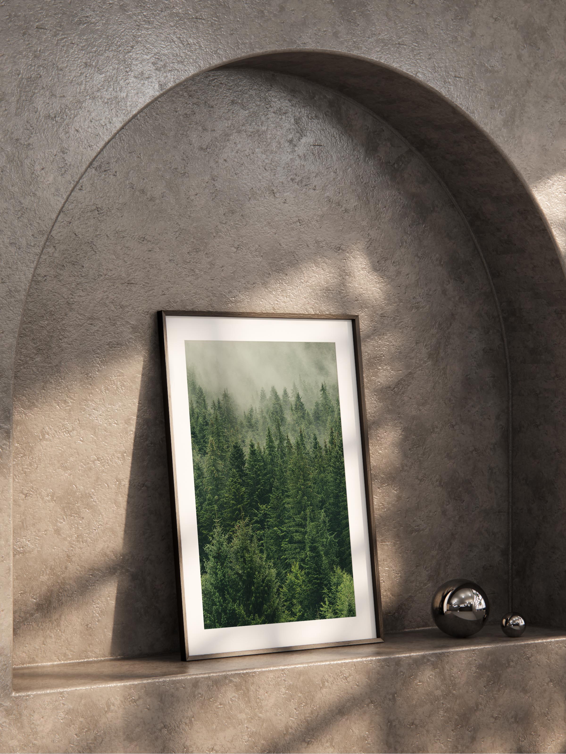 Çerçevesiz Poster Orman No:29, Fotoğraf Baskısı, Salon, Mutfak, Oturma Odası, Hol Duvar Dekoru Poster