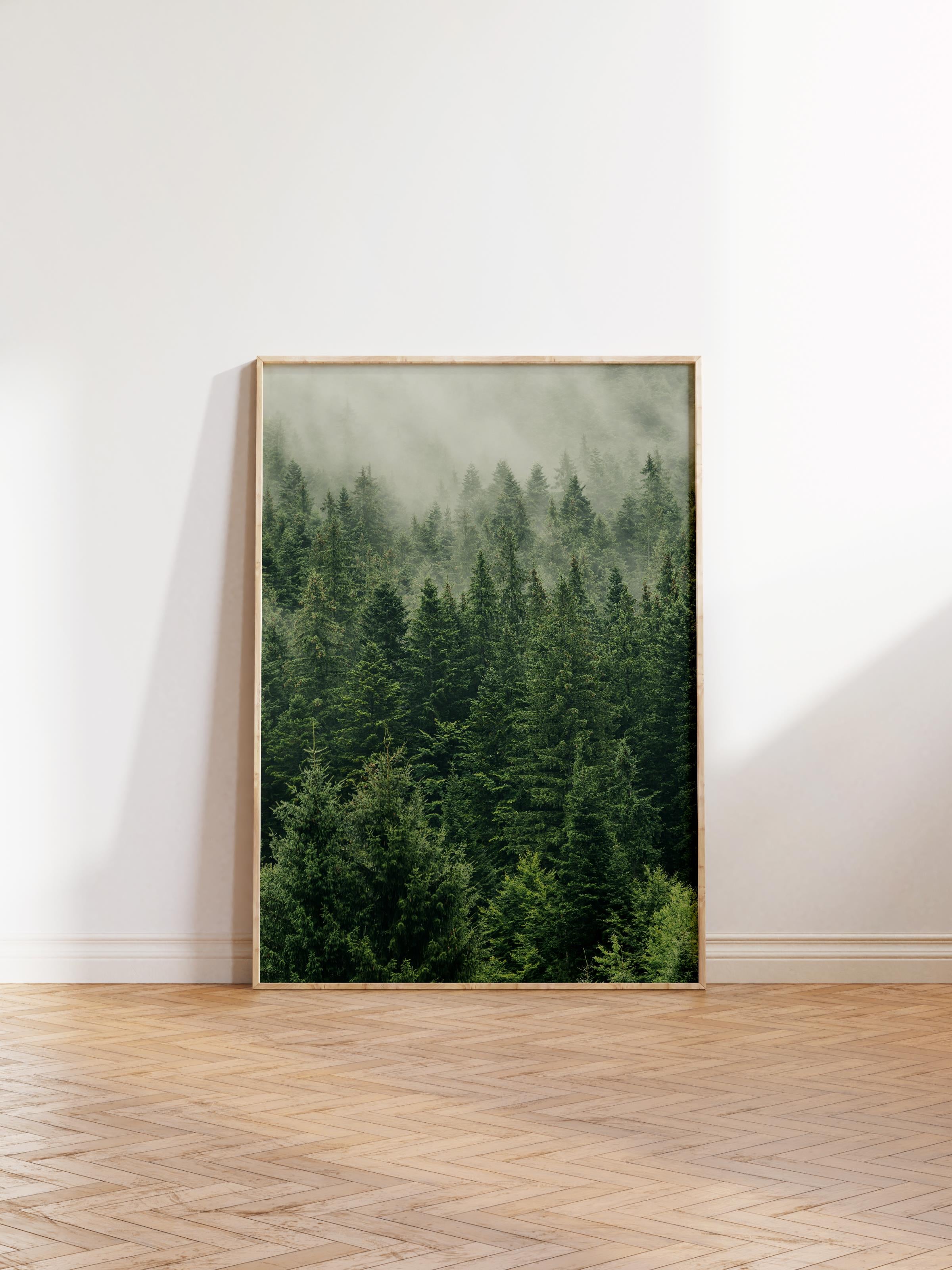 Çerçevesiz Poster Orman No:29, Fotoğraf Baskısı, Salon, Mutfak, Oturma Odası, Hol Duvar Dekoru Poster