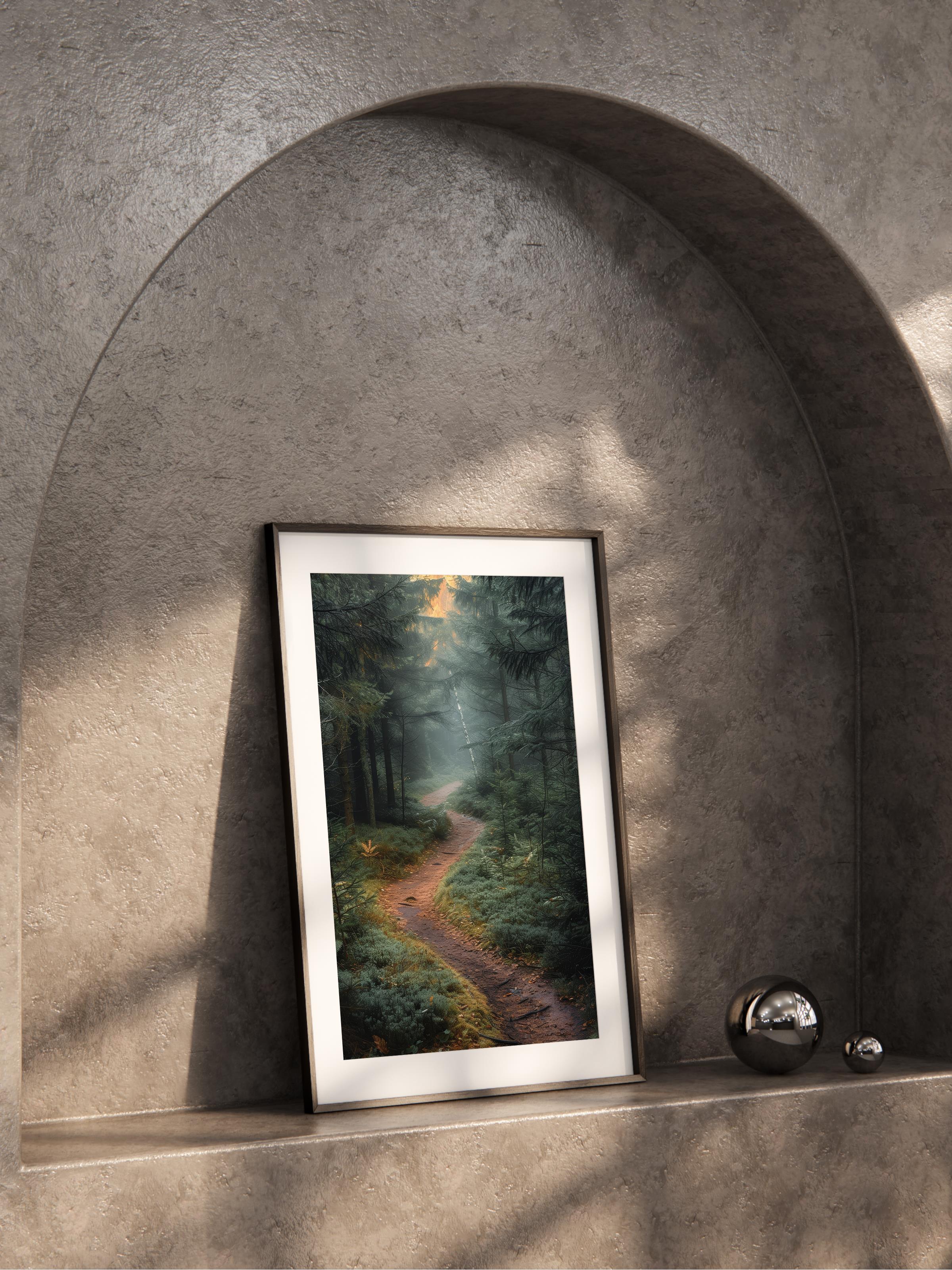 Çerçevesiz Poster Orman No:31, Fotoğraf Baskısı, Salon, Mutfak, Oturma Odası, Hol Duvar Dekoru Poster
