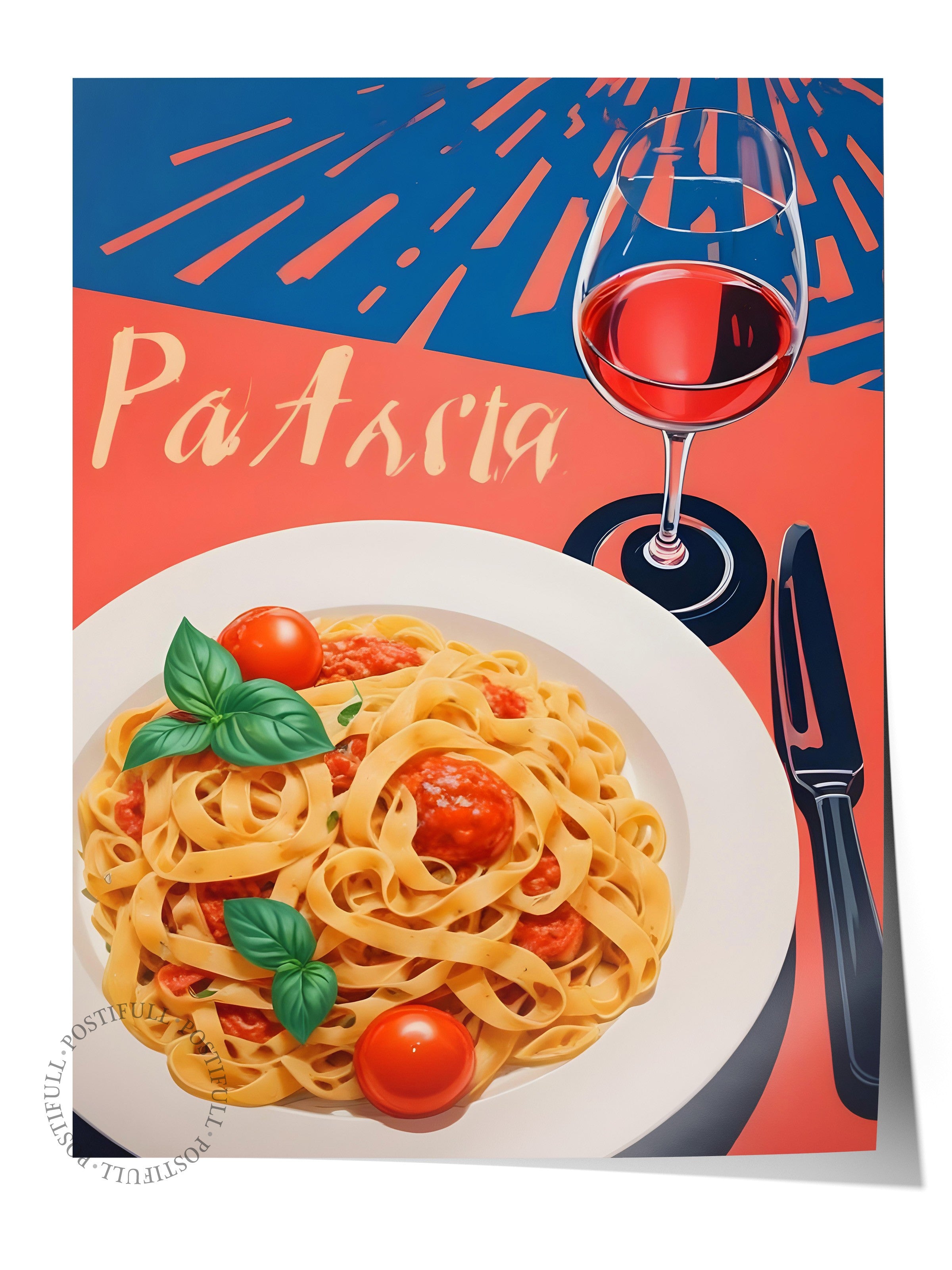 Çerçevesiz Poster, PaAasta, Comfort Serisi Mutfak Duvar Posteri, NO:109083