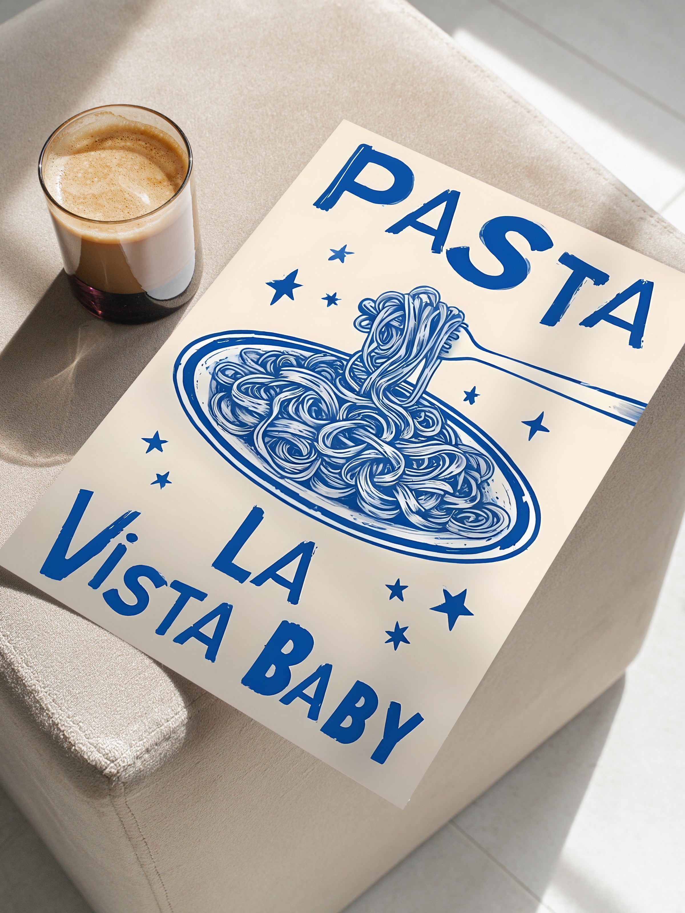 Çerçevesiz Poster, Pasta La Vista Baby, Comfort Serisi Mutfak Duvar Posteri, NO:109117