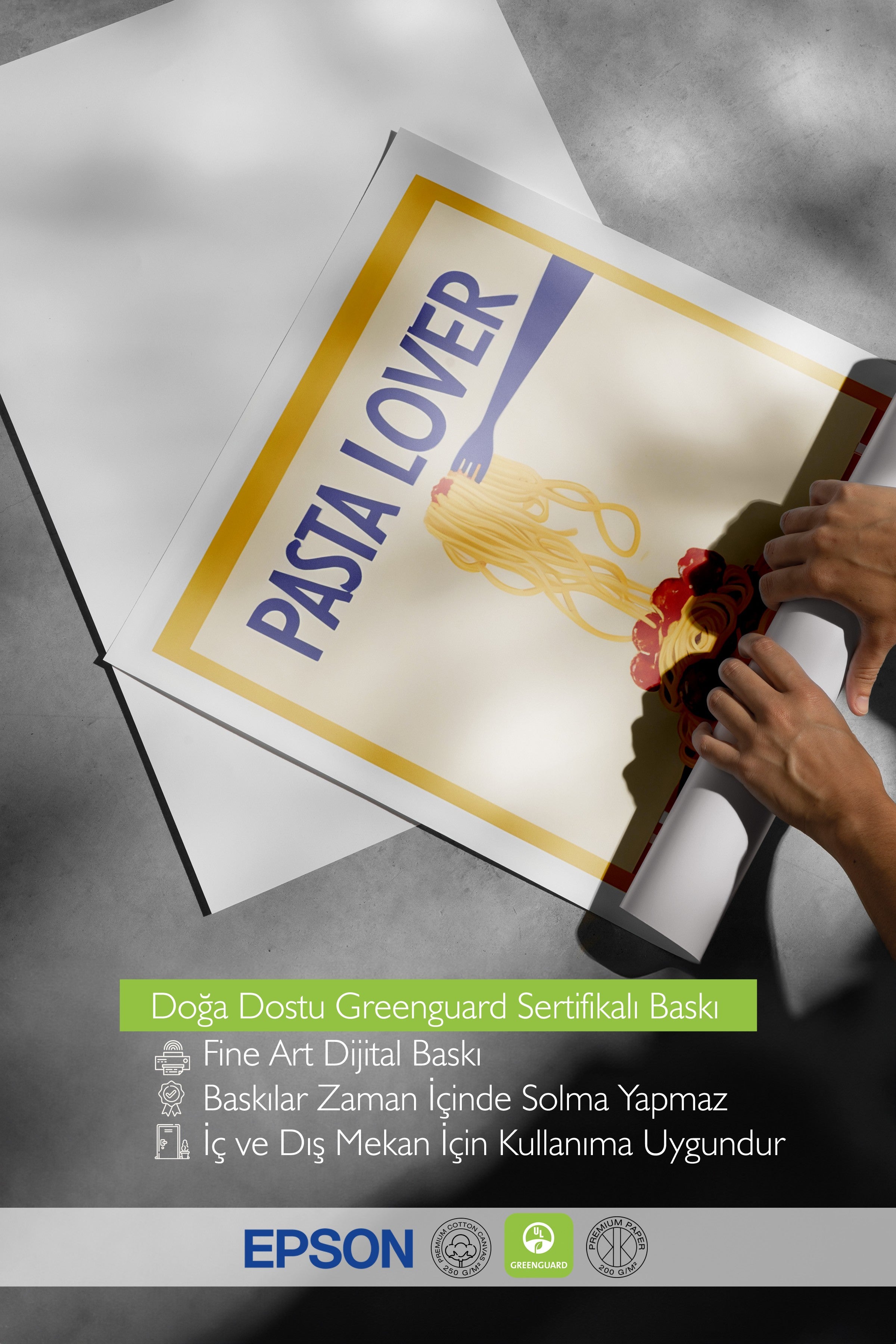 Çerçevesiz Poster, Pasta Lover, Comfort Serisi Mutfak Duvar Posteri, NO:109068